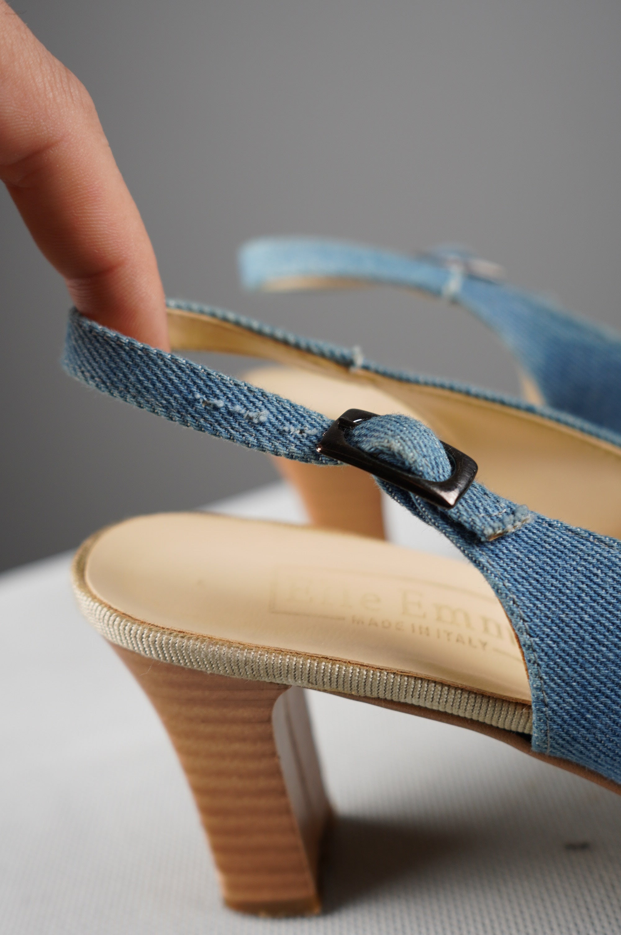 Slingback vintage in denim
