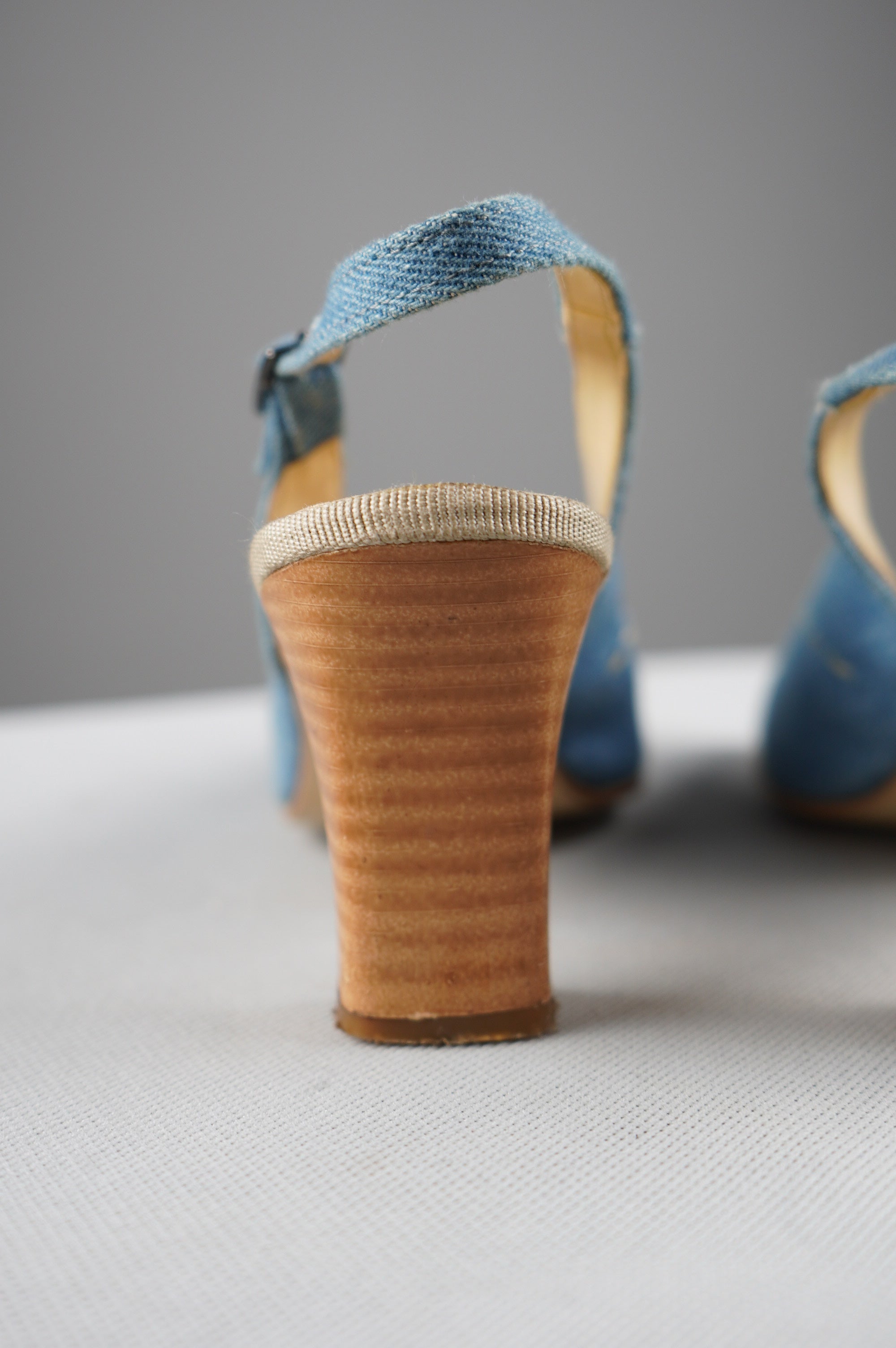 Slingback vintage in denim n 37