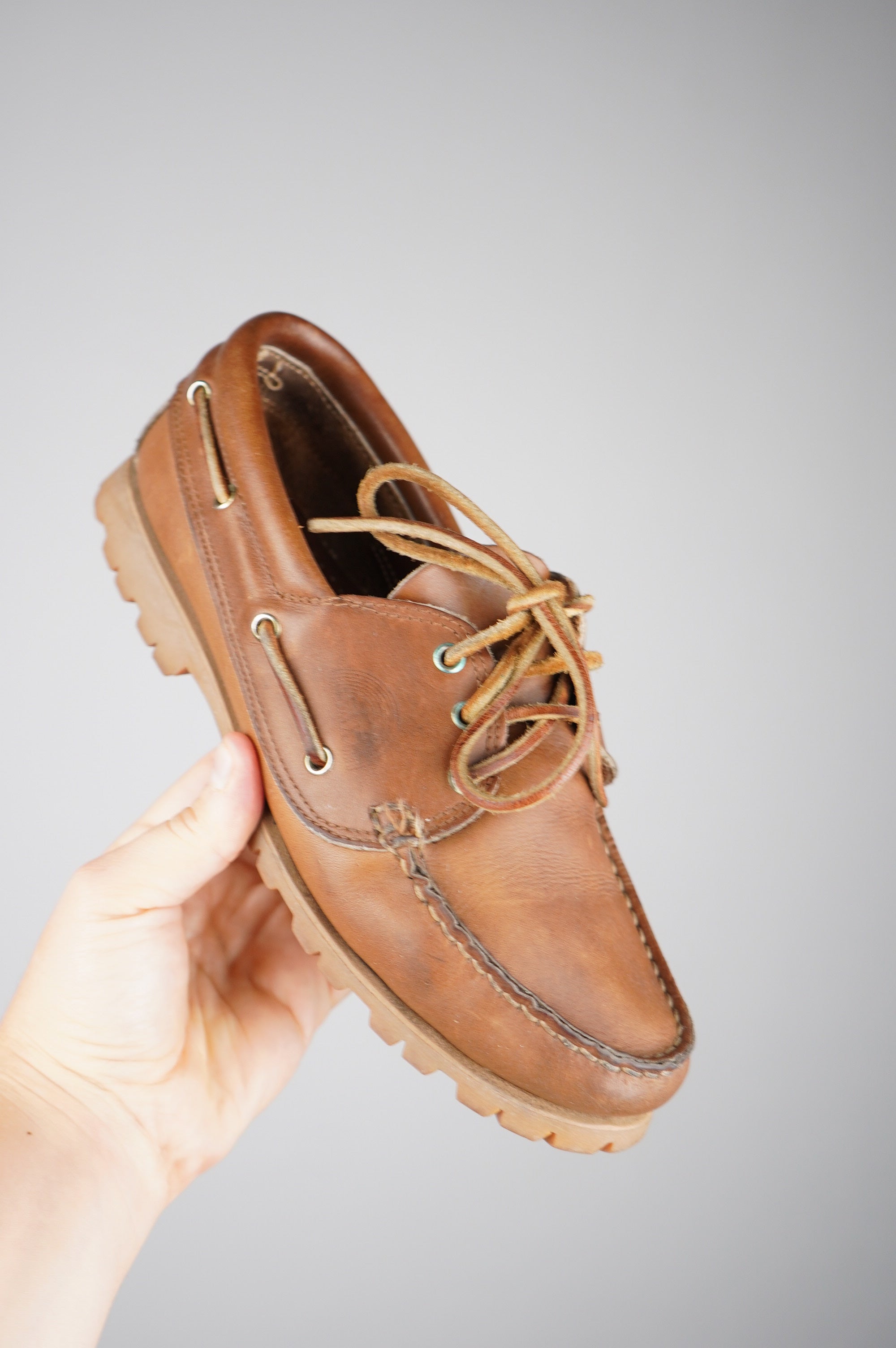 Scarpe da barca in vera pelle n 37