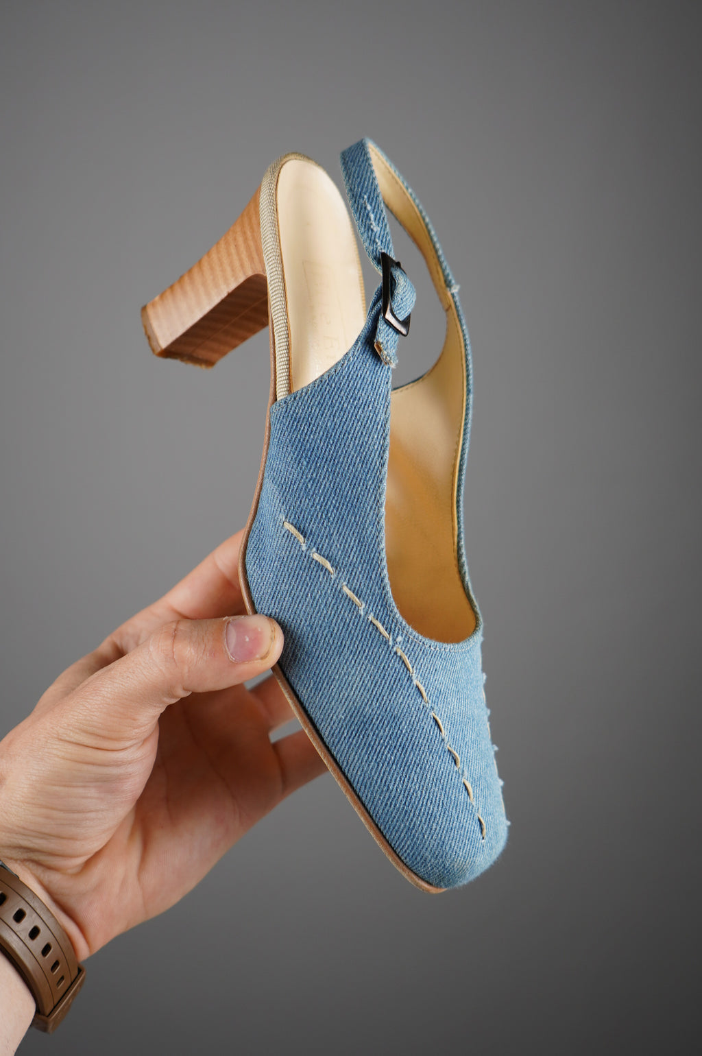 Slingback vintage in denim n 37