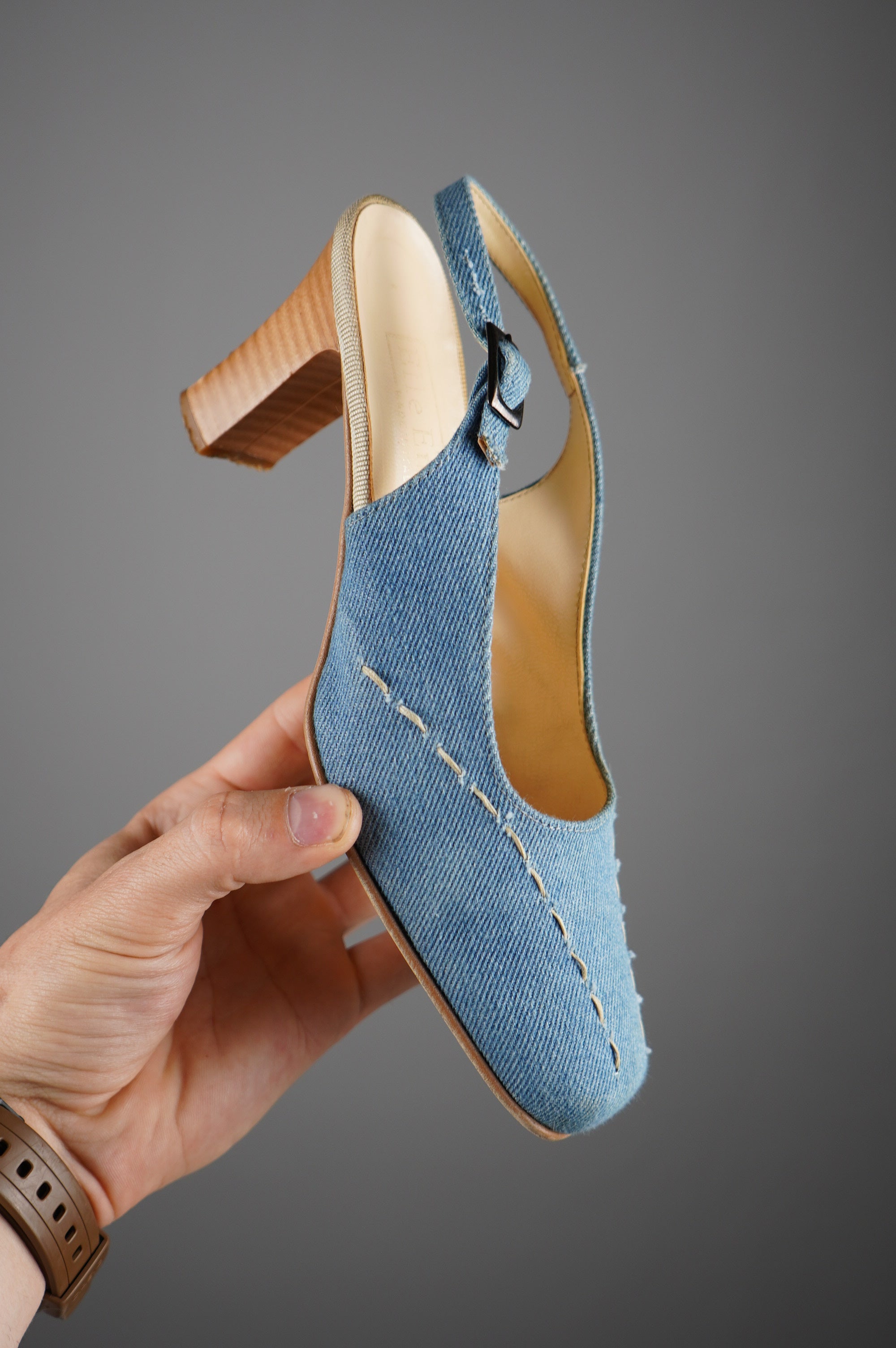 Slingback vintage in denim n 37