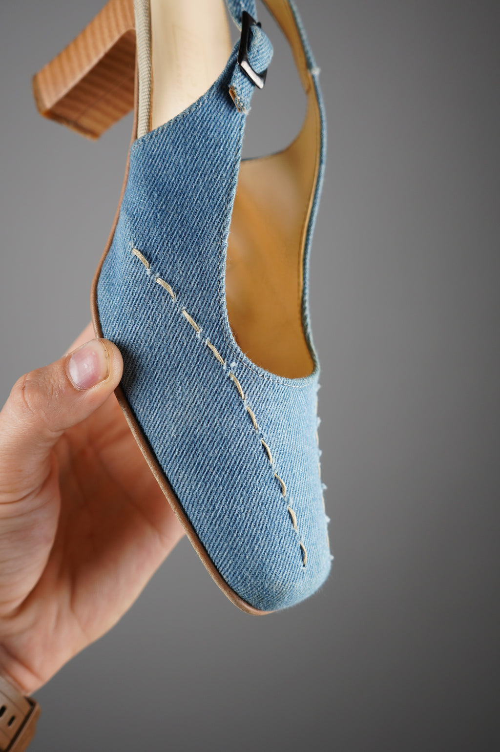 Slingback vintage in denim n 37