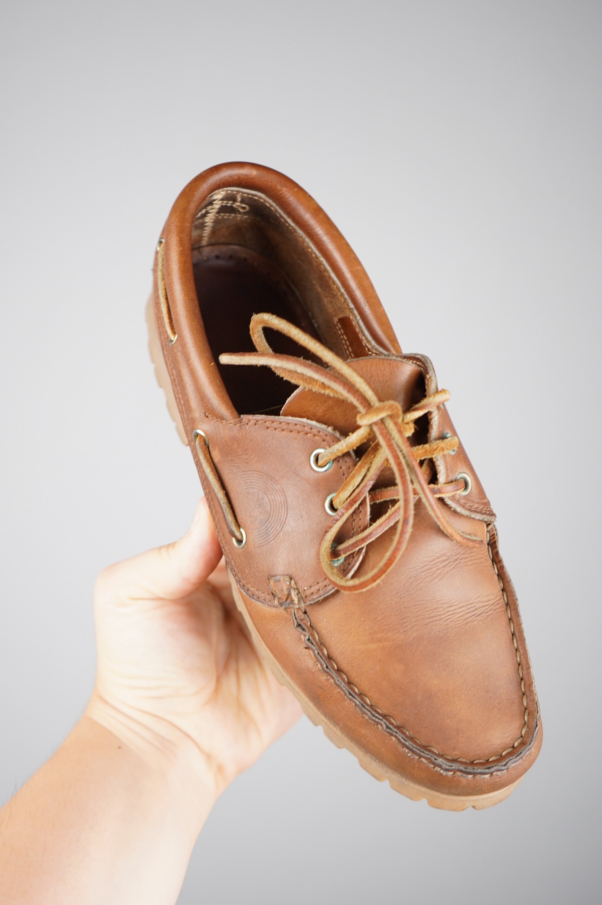Scarpe da barca in vera pelle n 37
