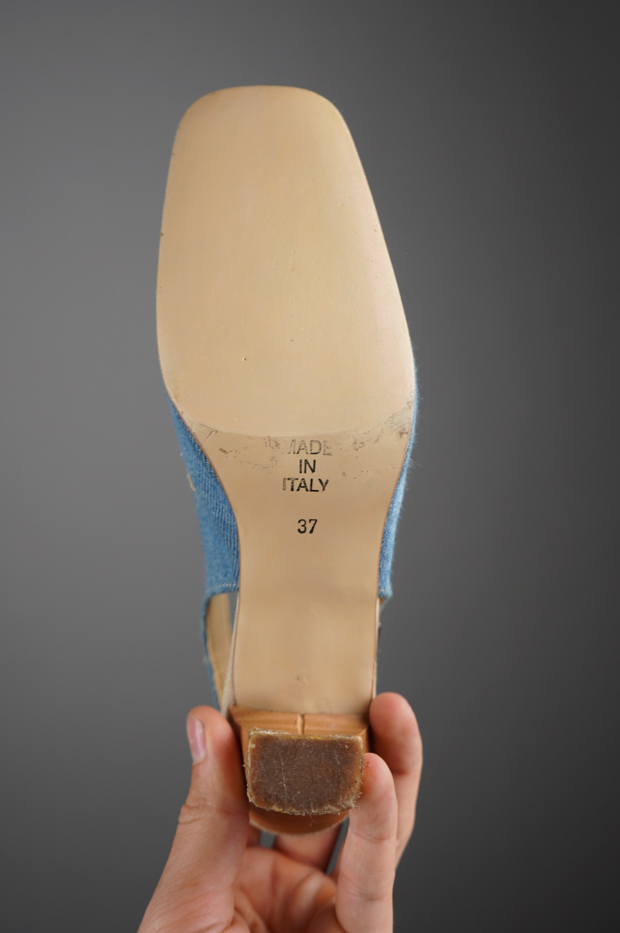 Slingback vintage in denim n 37