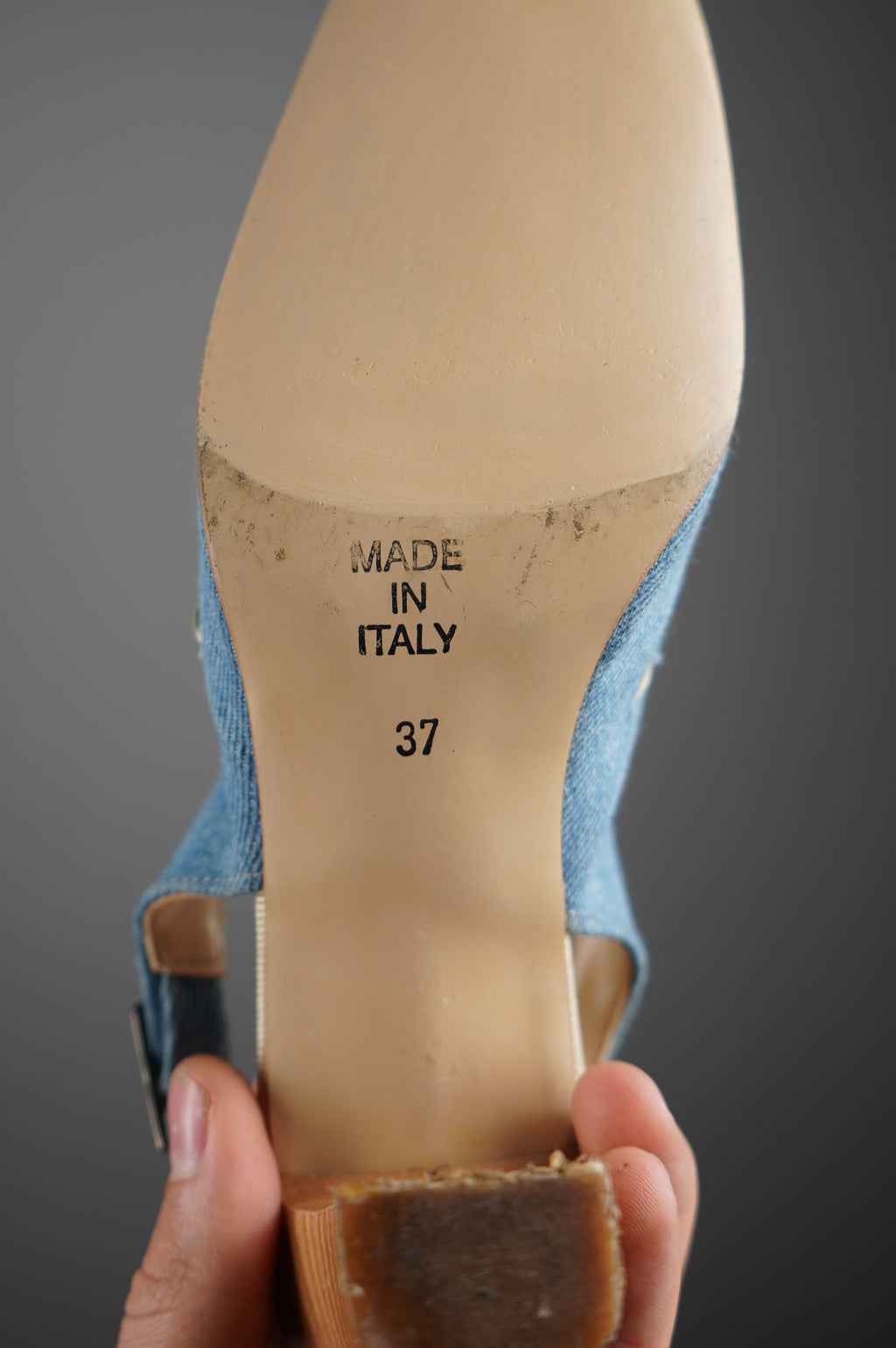 Slingback vintage in denim n 37