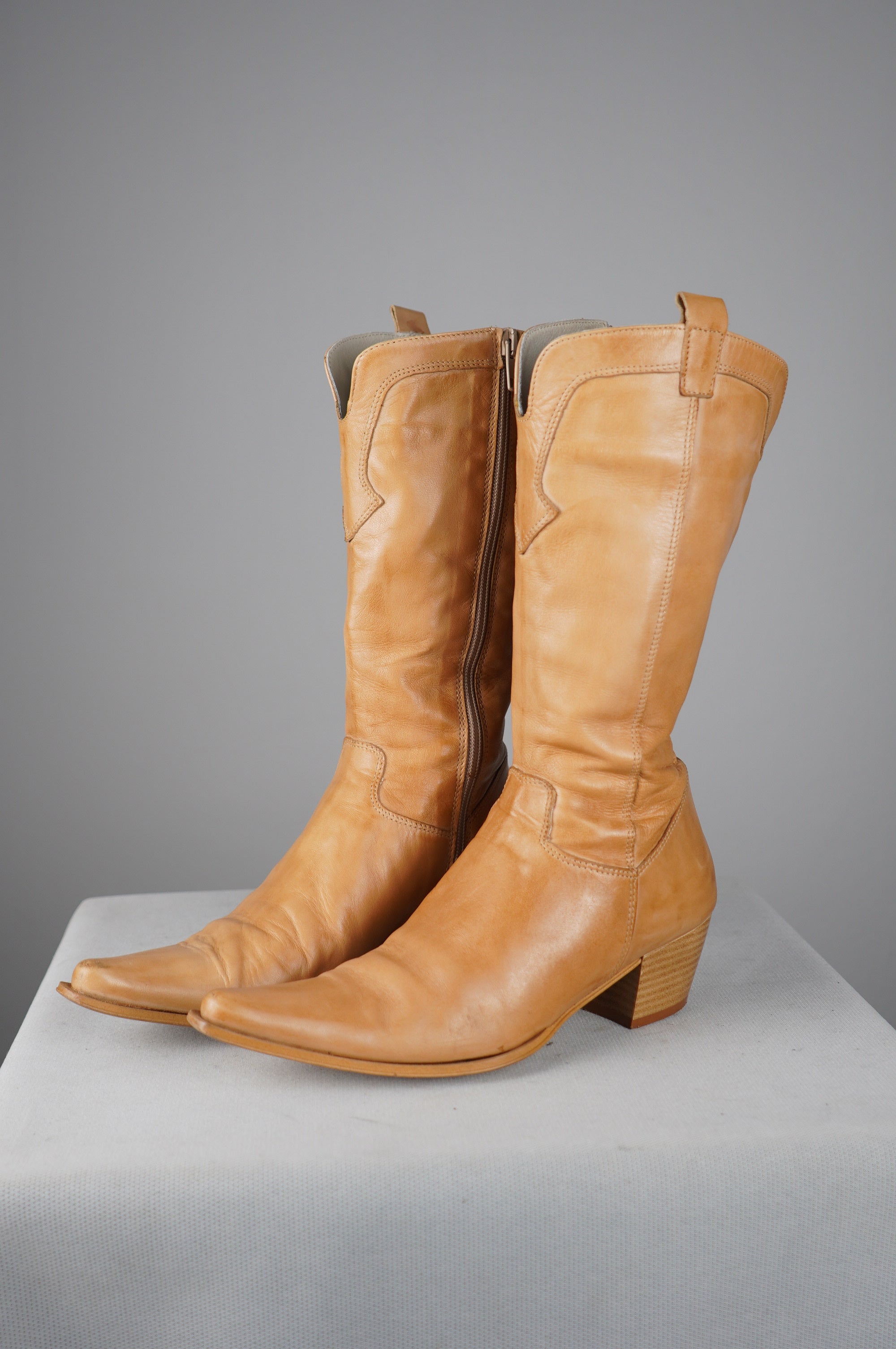 Stivali vintage in vera pelle