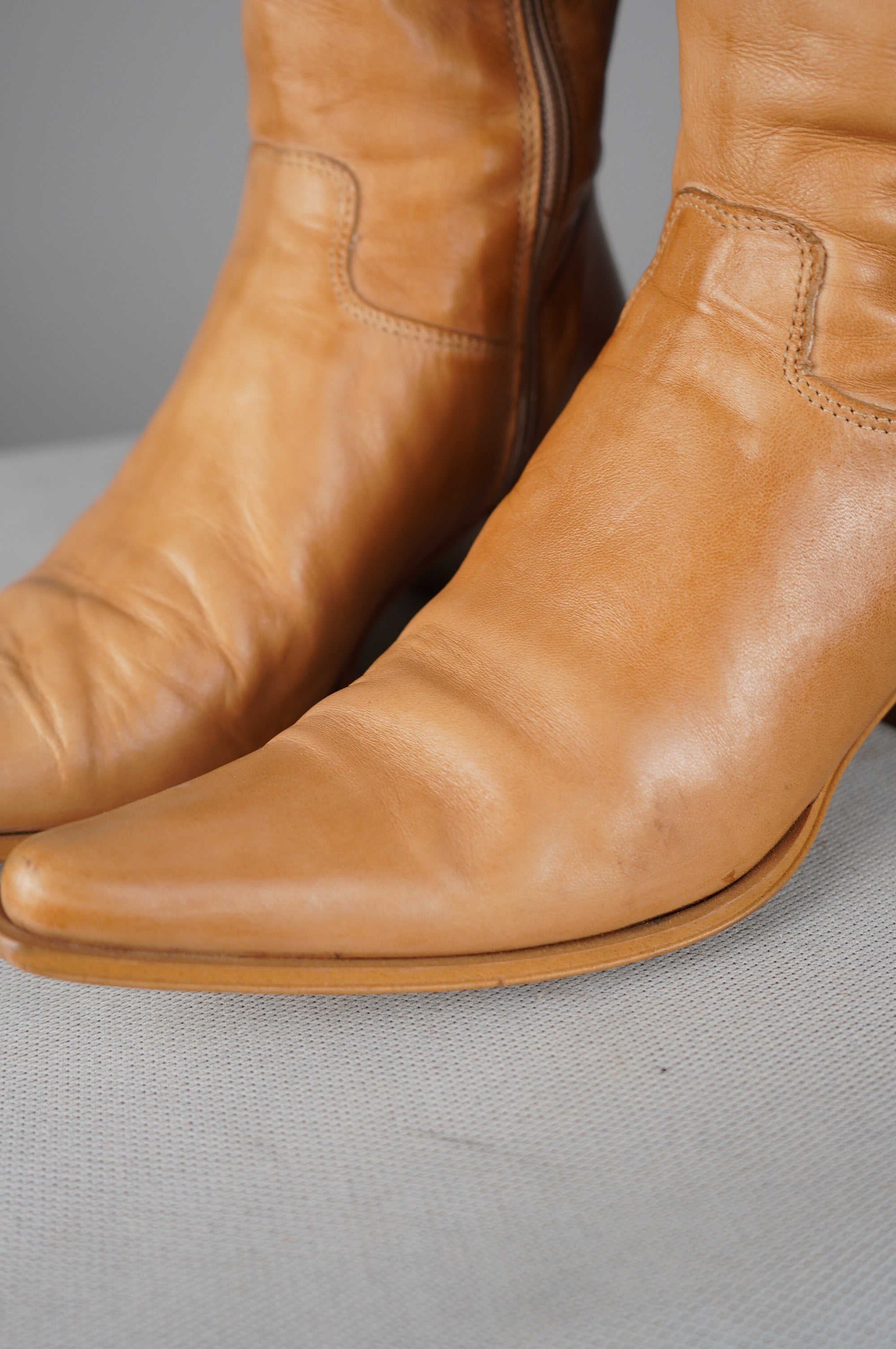 Stivali vintage in vera pelle