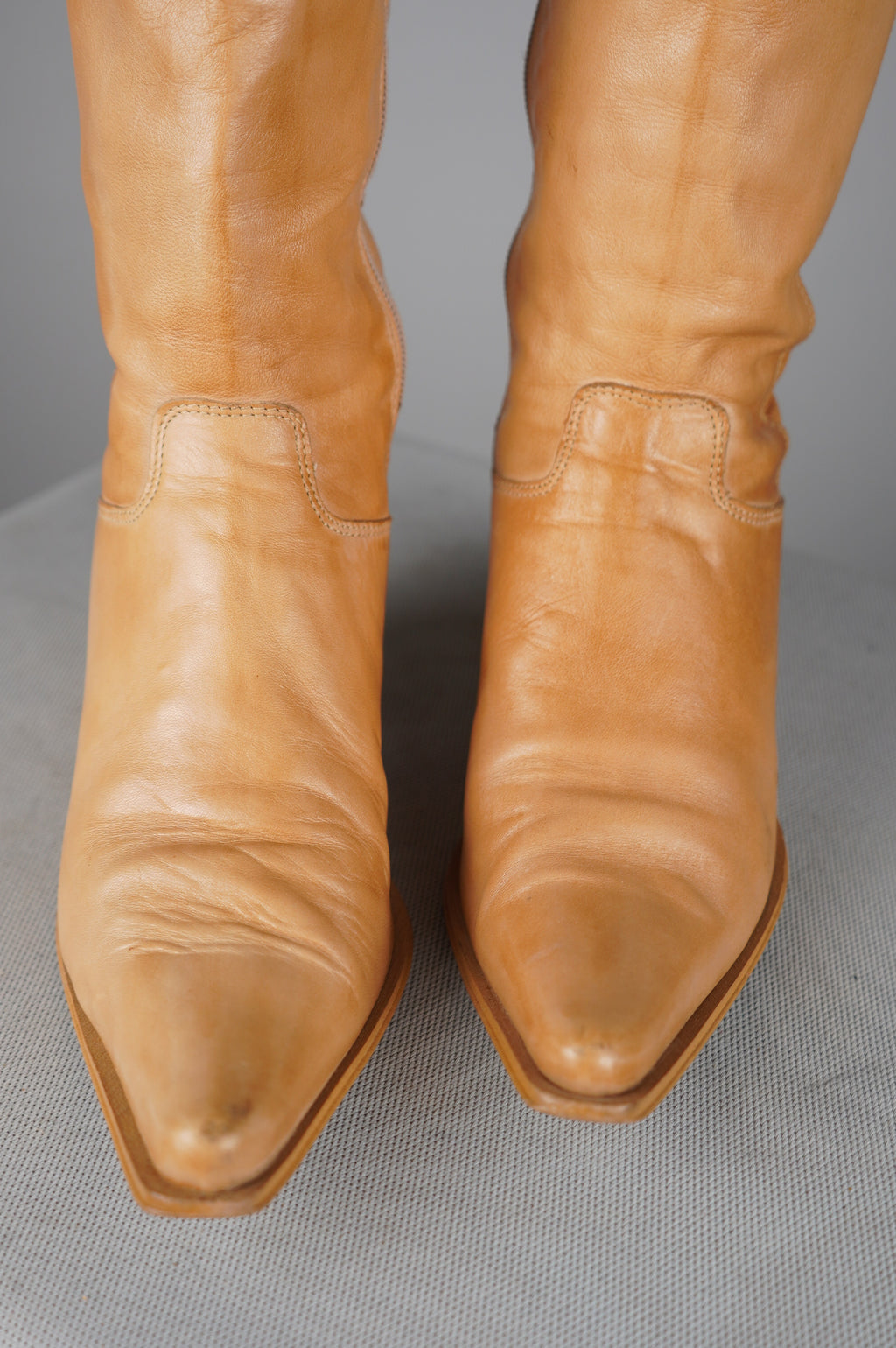 Stivali vintage in vera pelle