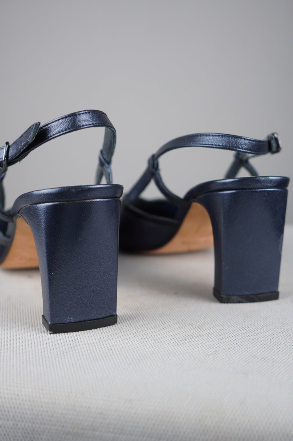 Slingback vintage in vera pelle