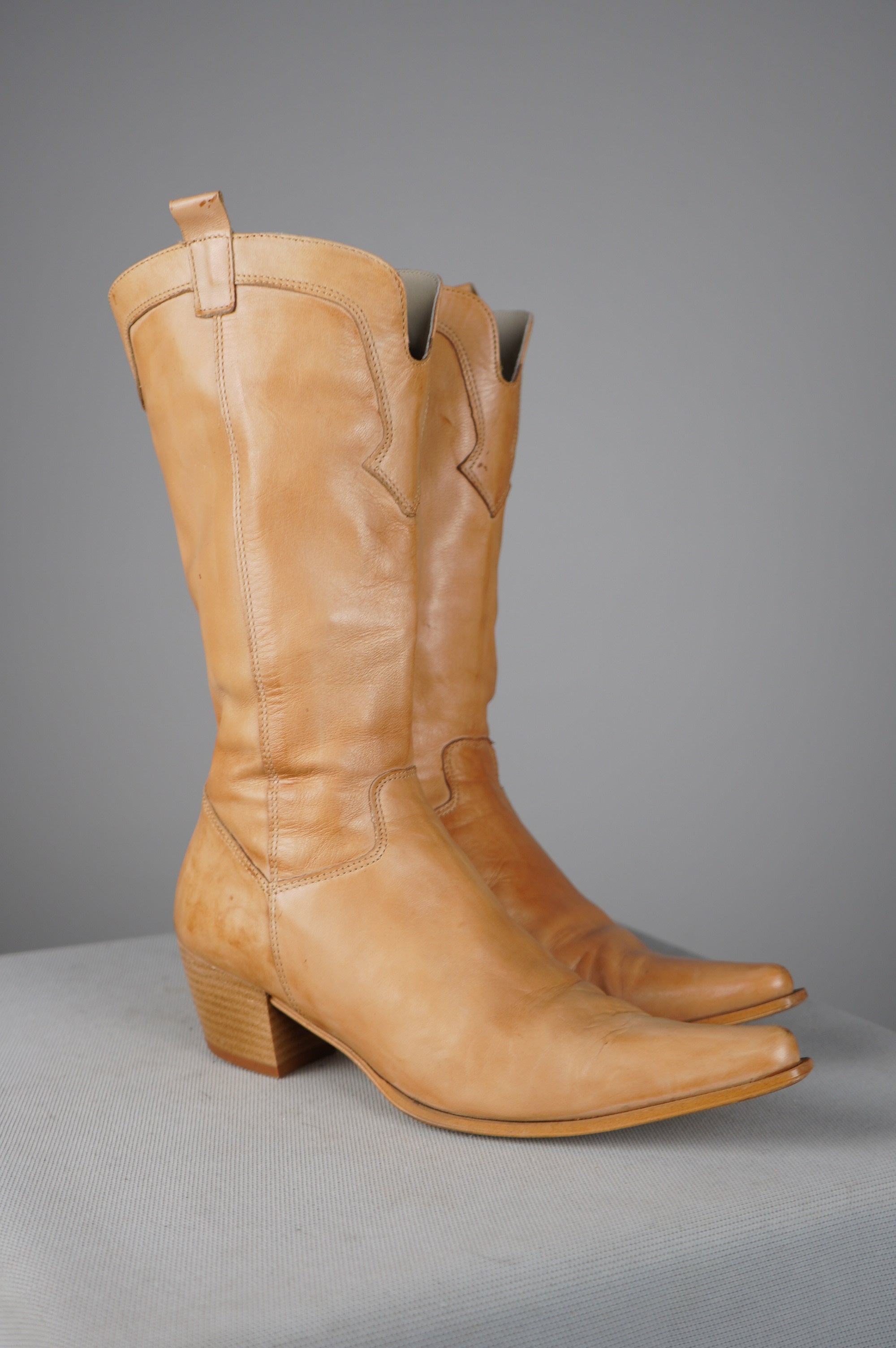 Stivali vintage in vera pelle
