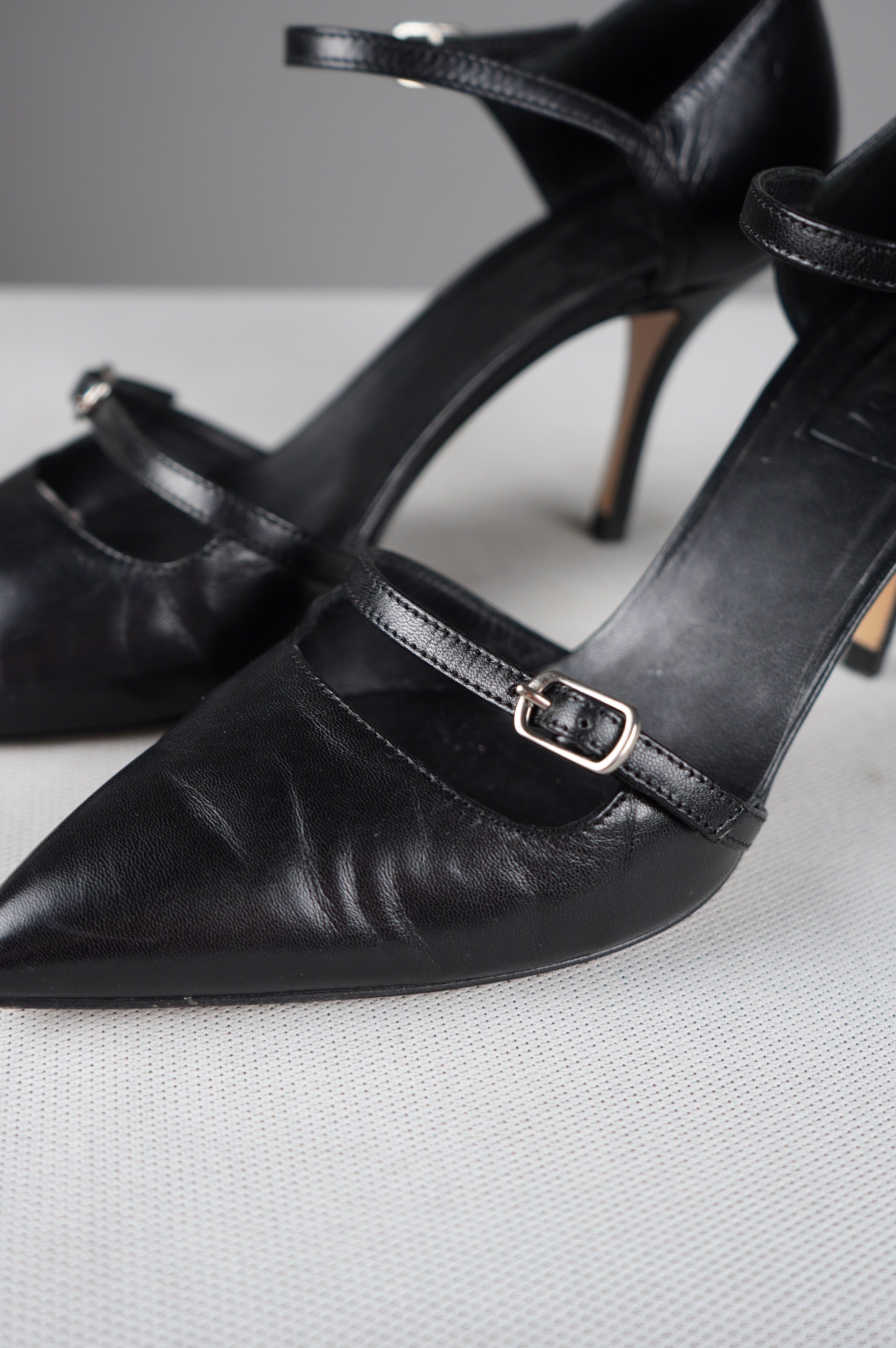 tacchi a punta in vera pelle n 38,5