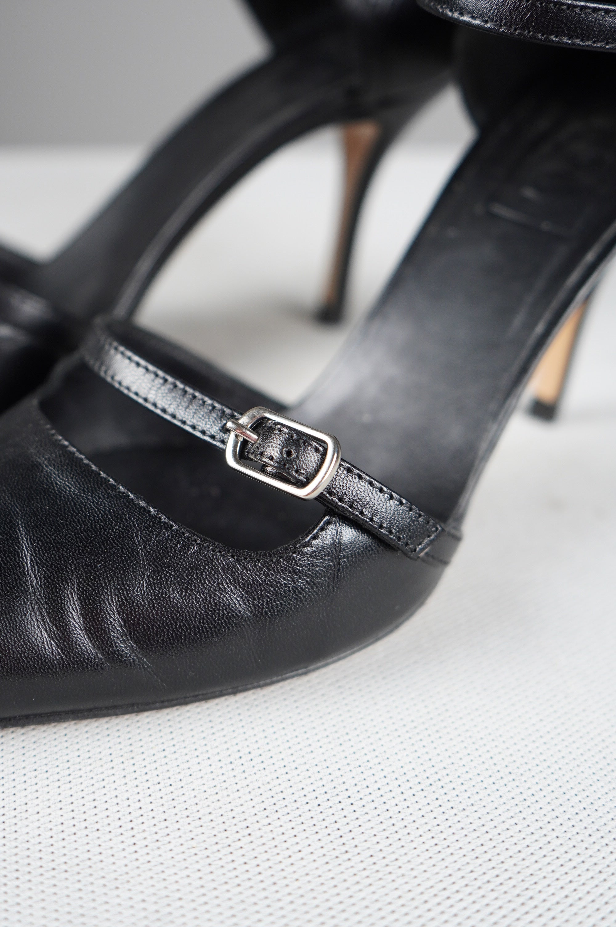 tacchi a punta in vera pelle n 38,5