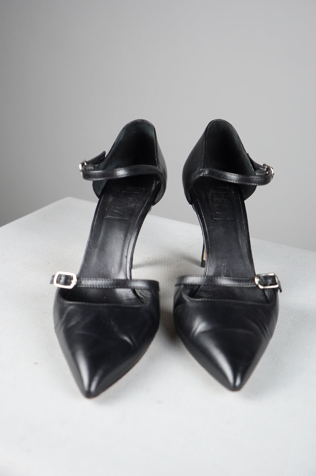 tacchi a punta in vera pelle n 38,5