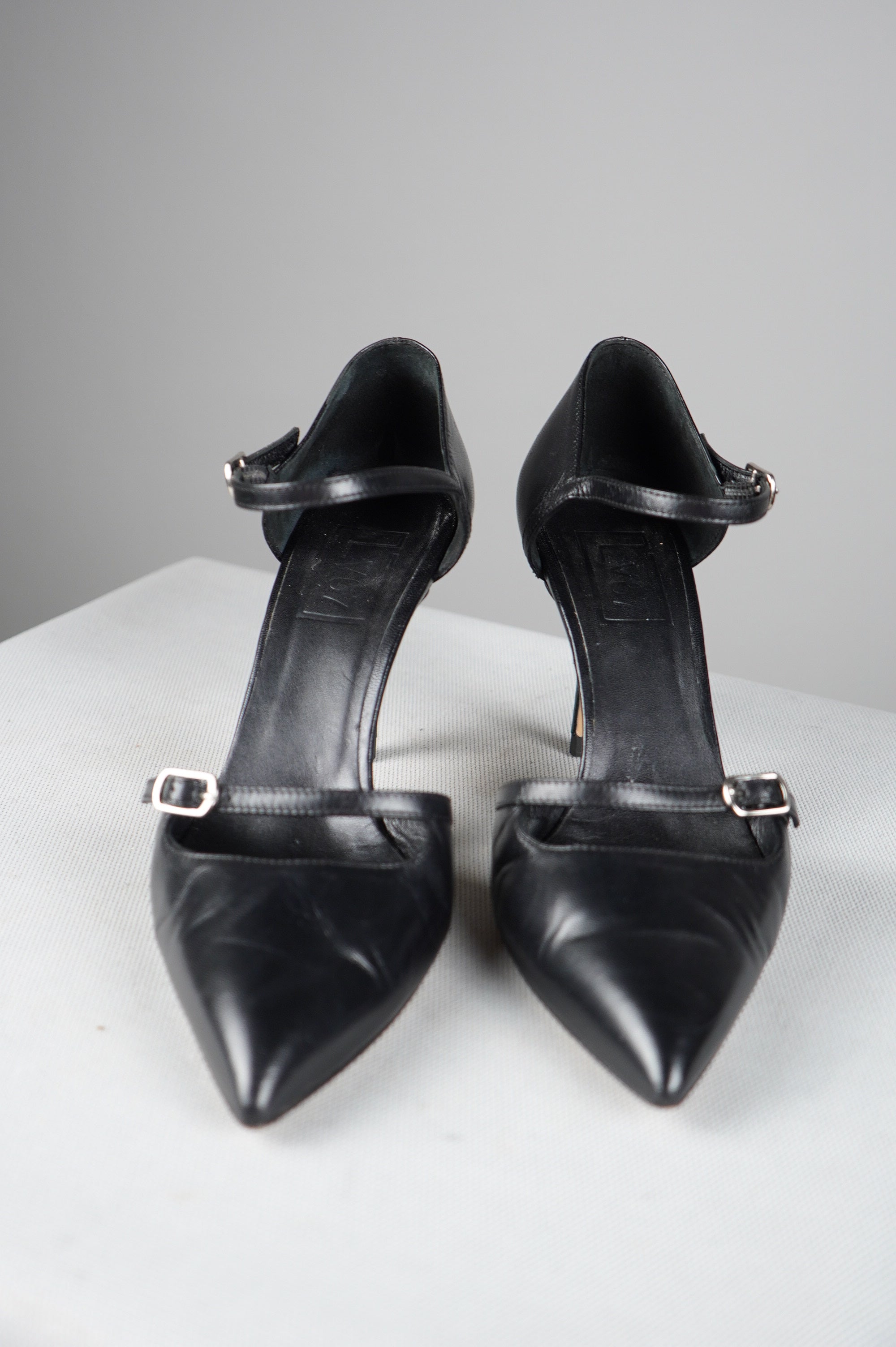tacchi a punta in vera pelle n 38,5