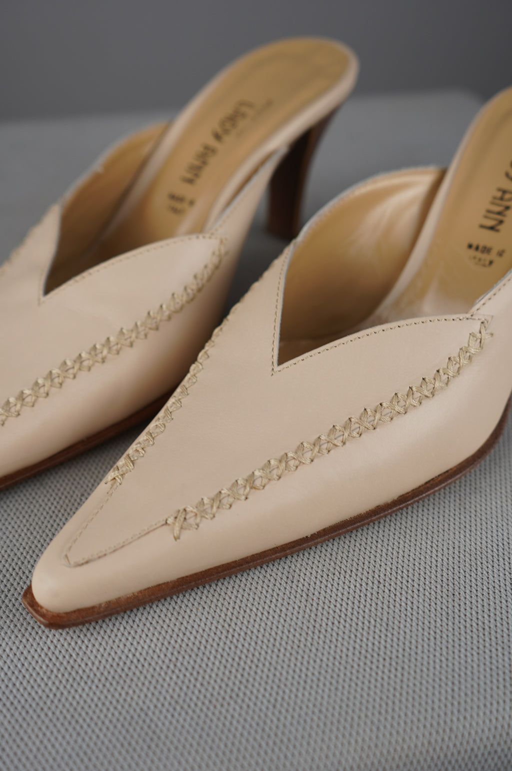 Sabot vintage in vera pelle
