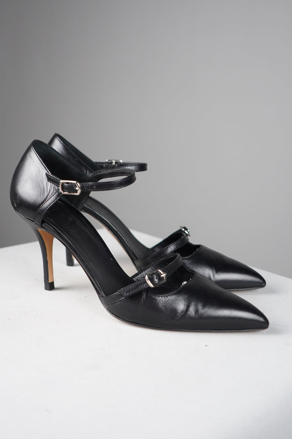tacchi a punta in vera pelle n 38,5