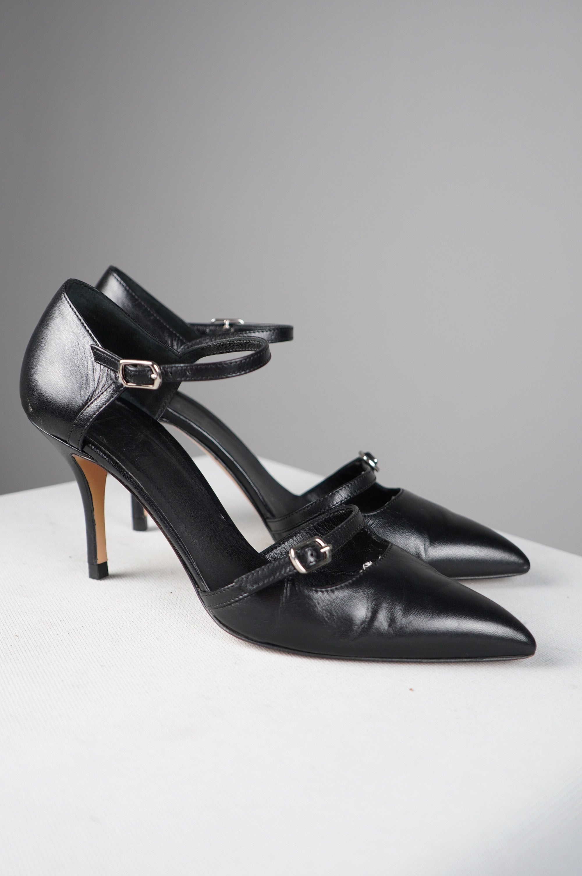 tacchi a punta in vera pelle n 38,5