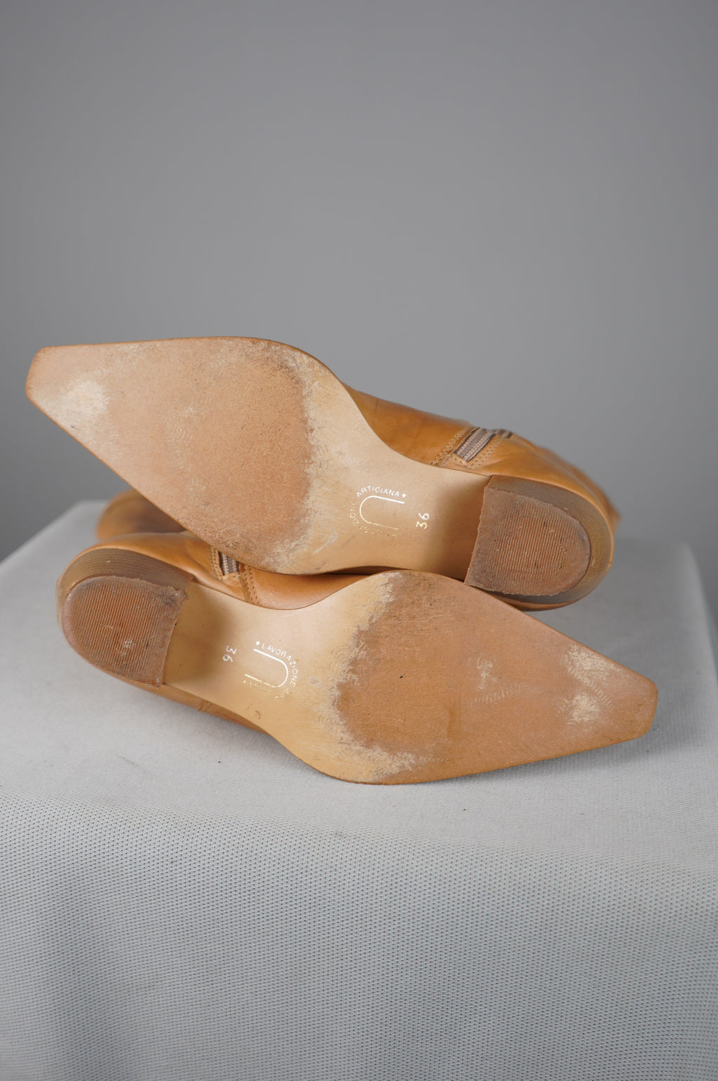 Stivali vintage in vera pelle