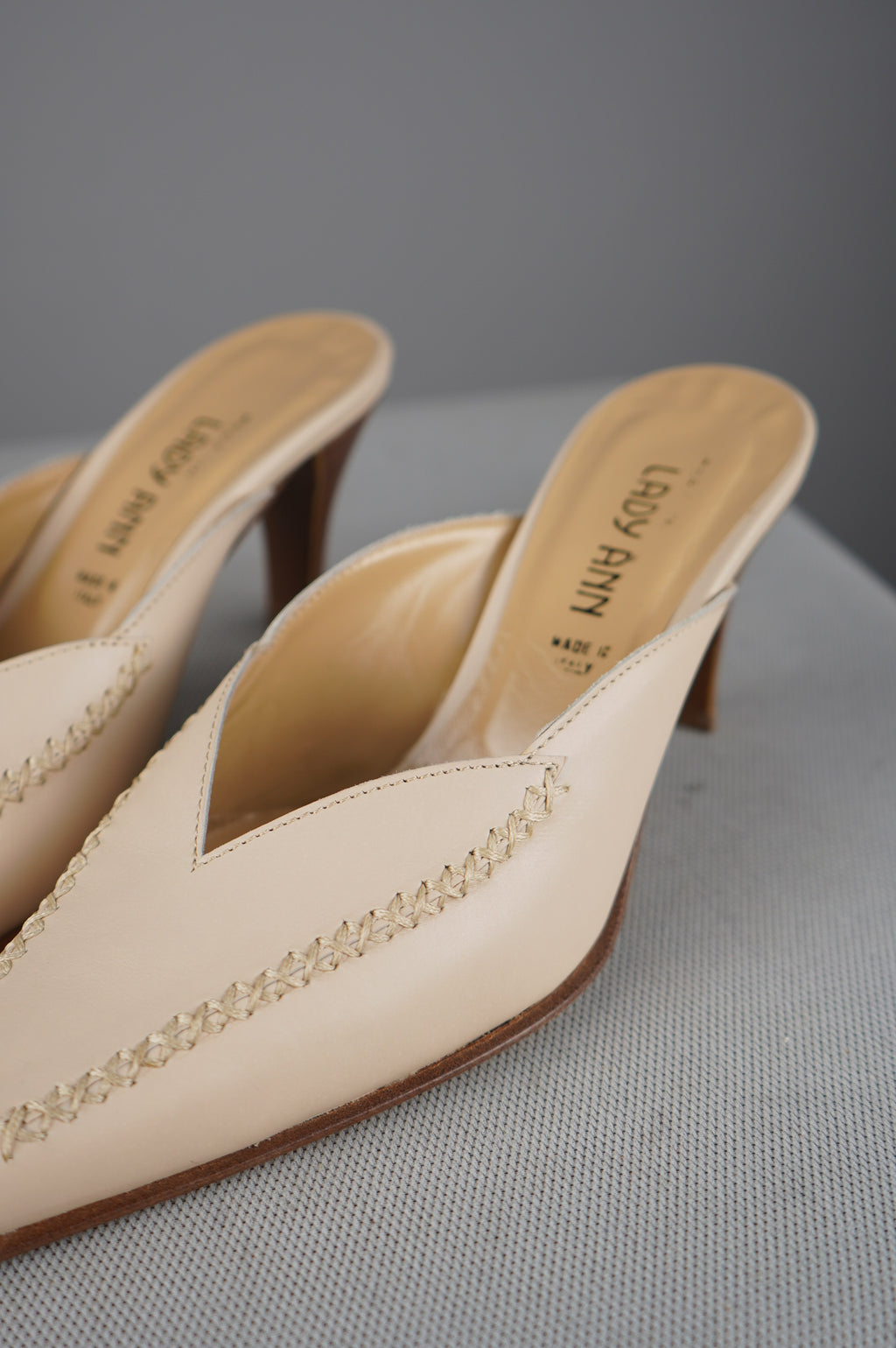 Sabot vintage in vera pelle