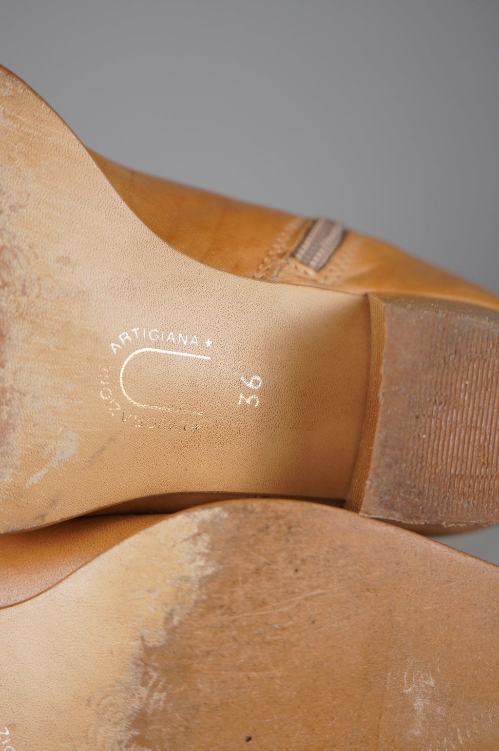 Stivali vintage in vera pelle