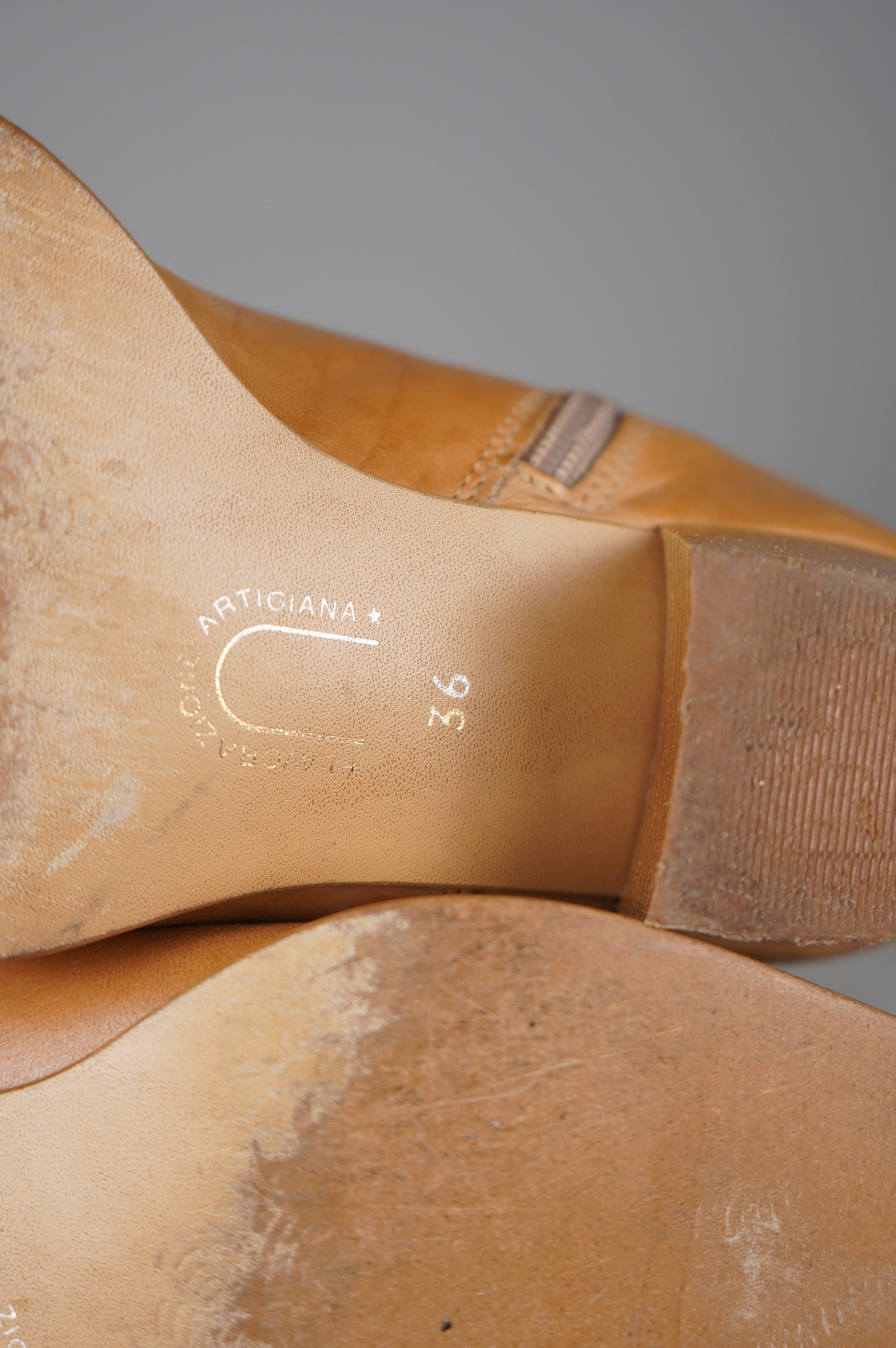 Stivali vintage in vera pelle