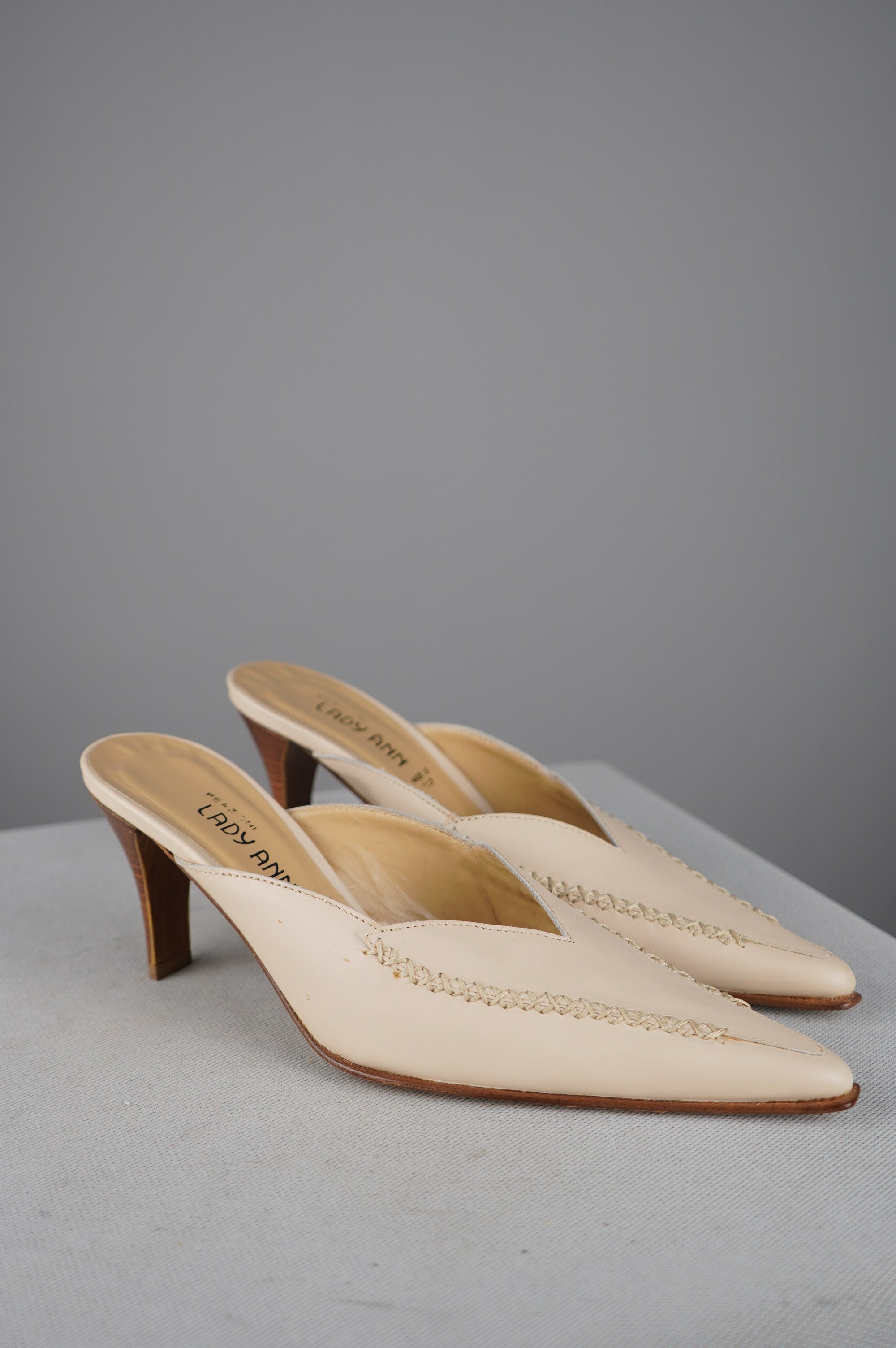 Sabot vintage in vera pelle