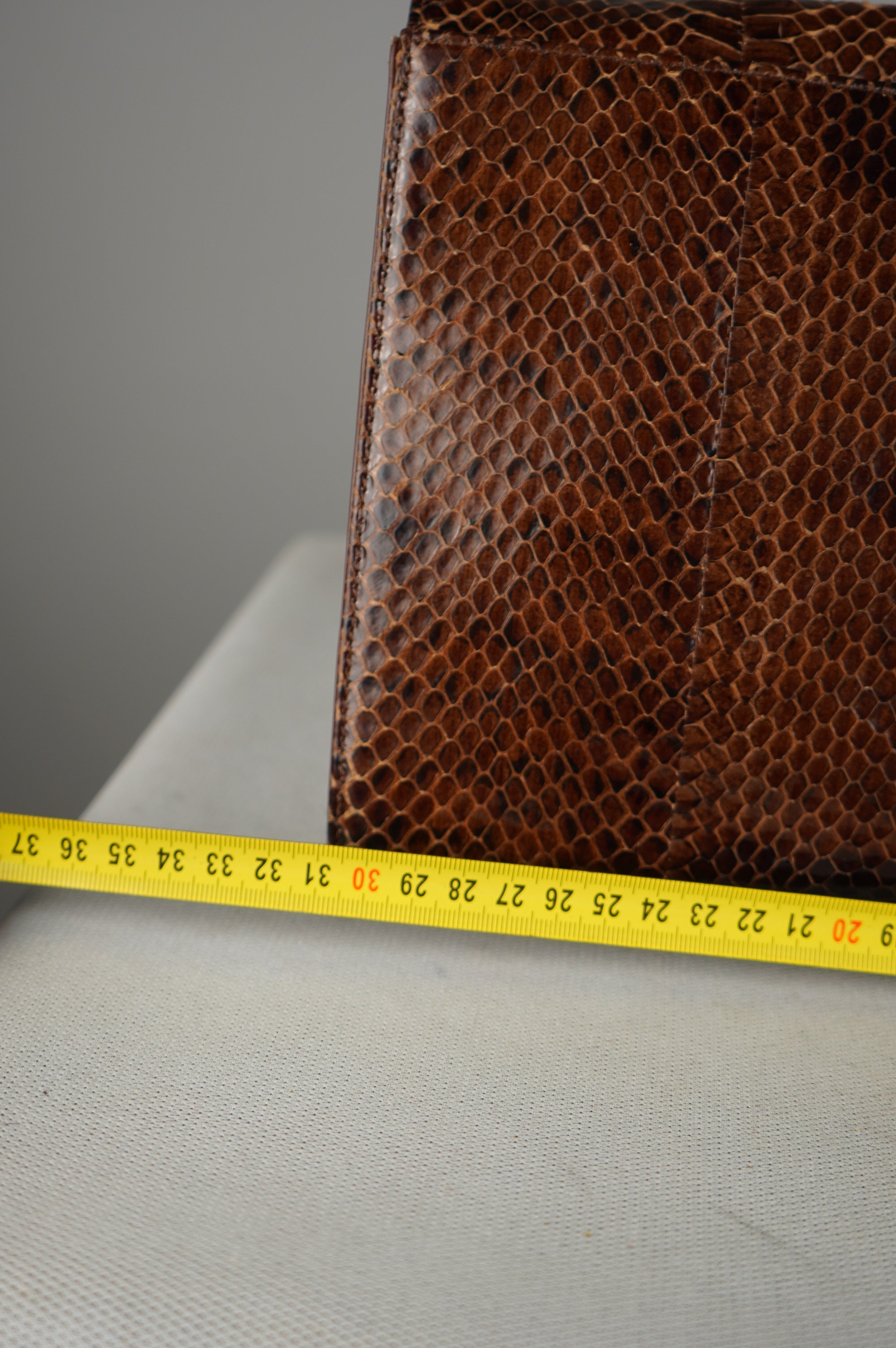 Pochette vintage in vera pelle di pitone