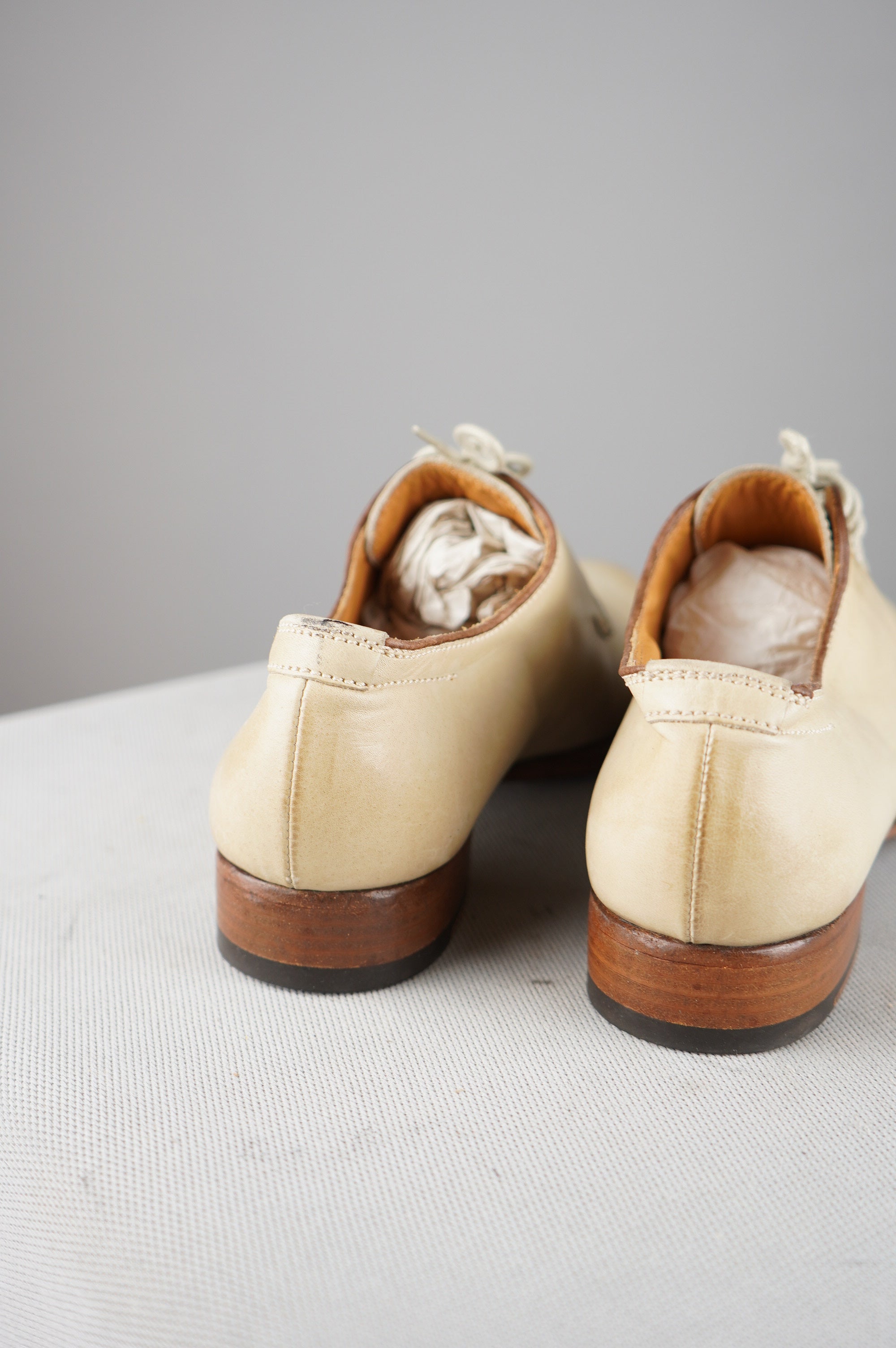 Mocassini vintage in vera pelle n 37