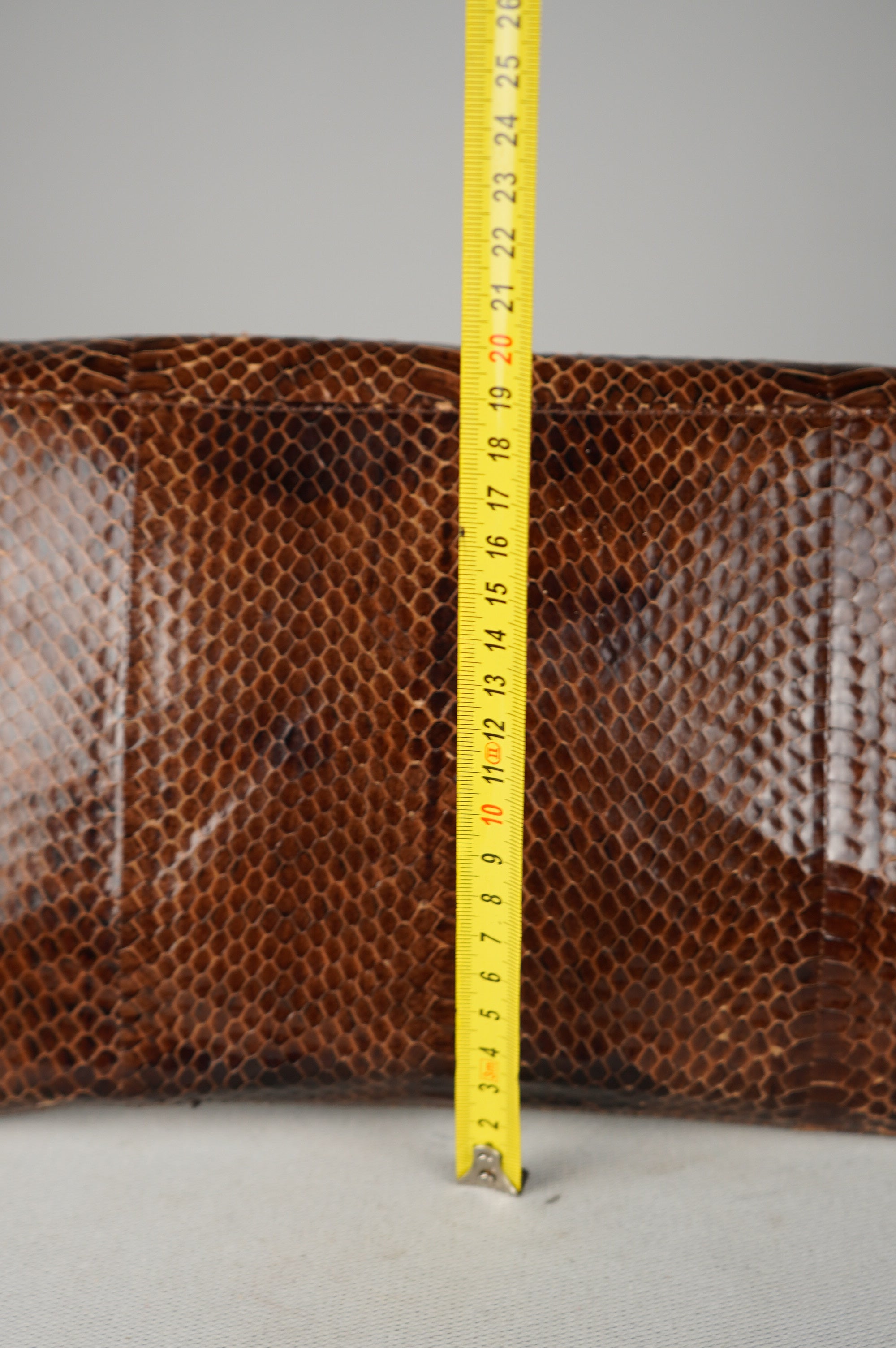 Pochette vintage in vera pelle di pitone