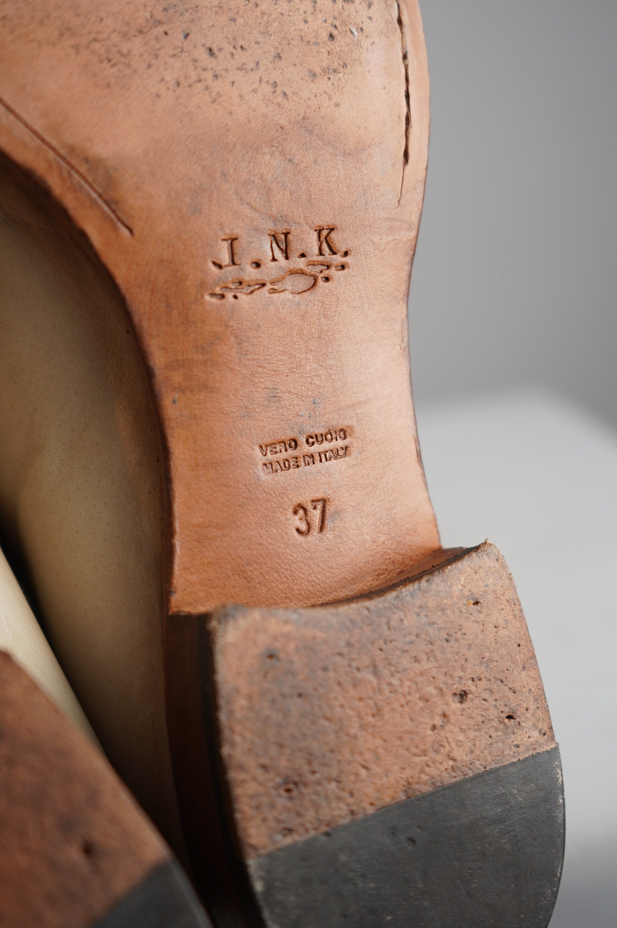 Mocassini vintage in vera pelle n 37