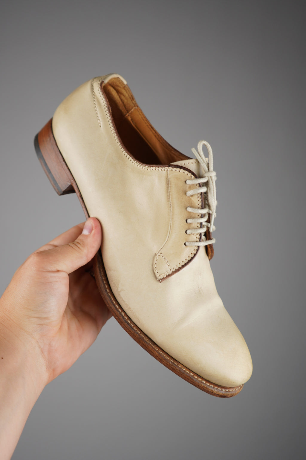 Mocassini vintage in vera pelle n 37