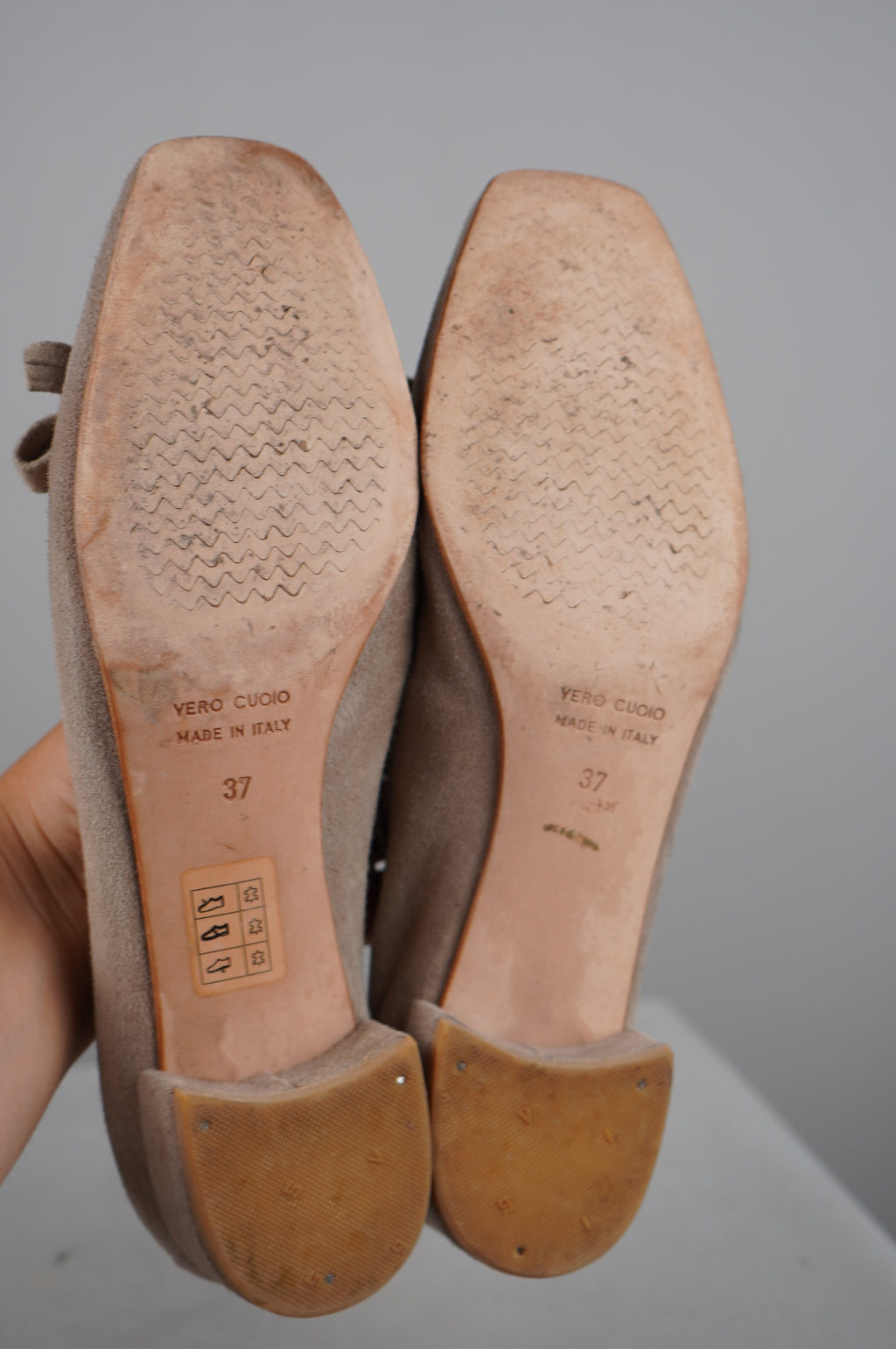 ballerine in vera pelle scamosciata n 37