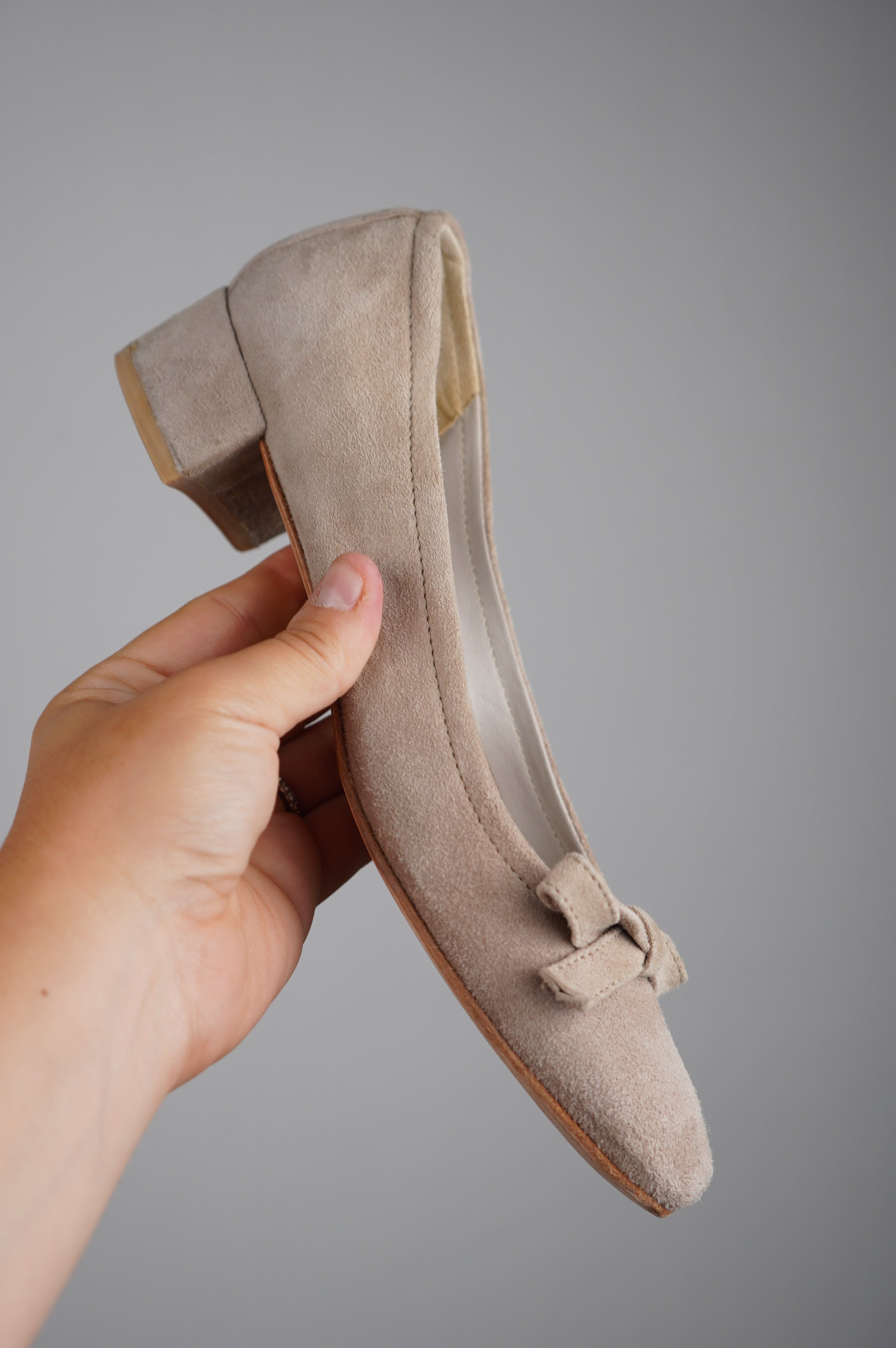 ballerine in vera pelle scamosciata n 37