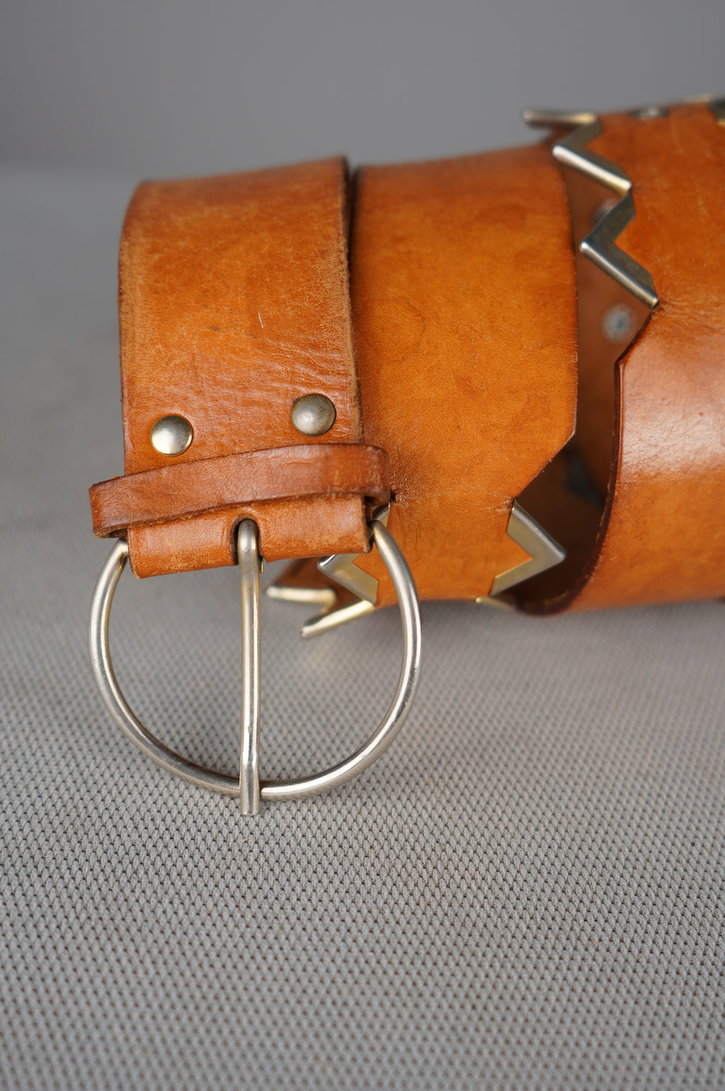Cintura vintage in vera pelle