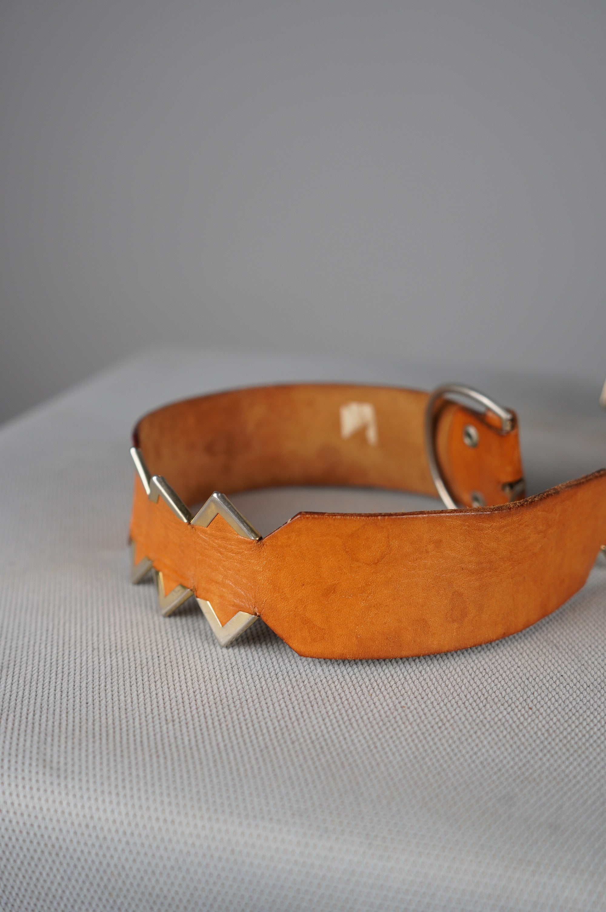 Cintura vintage in vera pelle