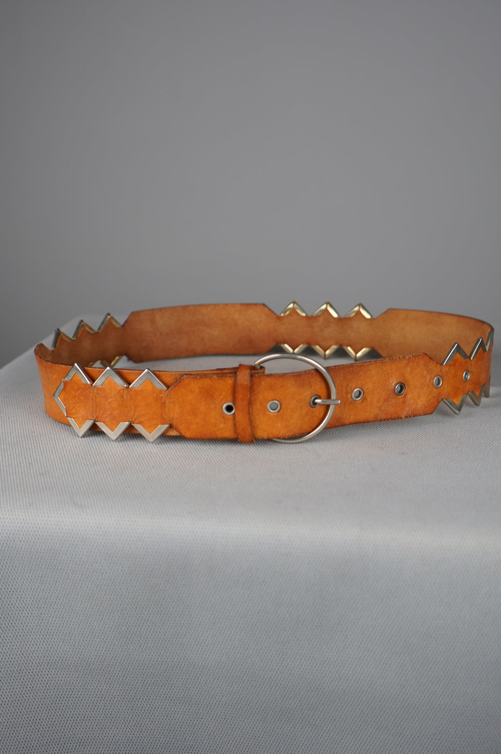 Cintura vintage in vera pelle