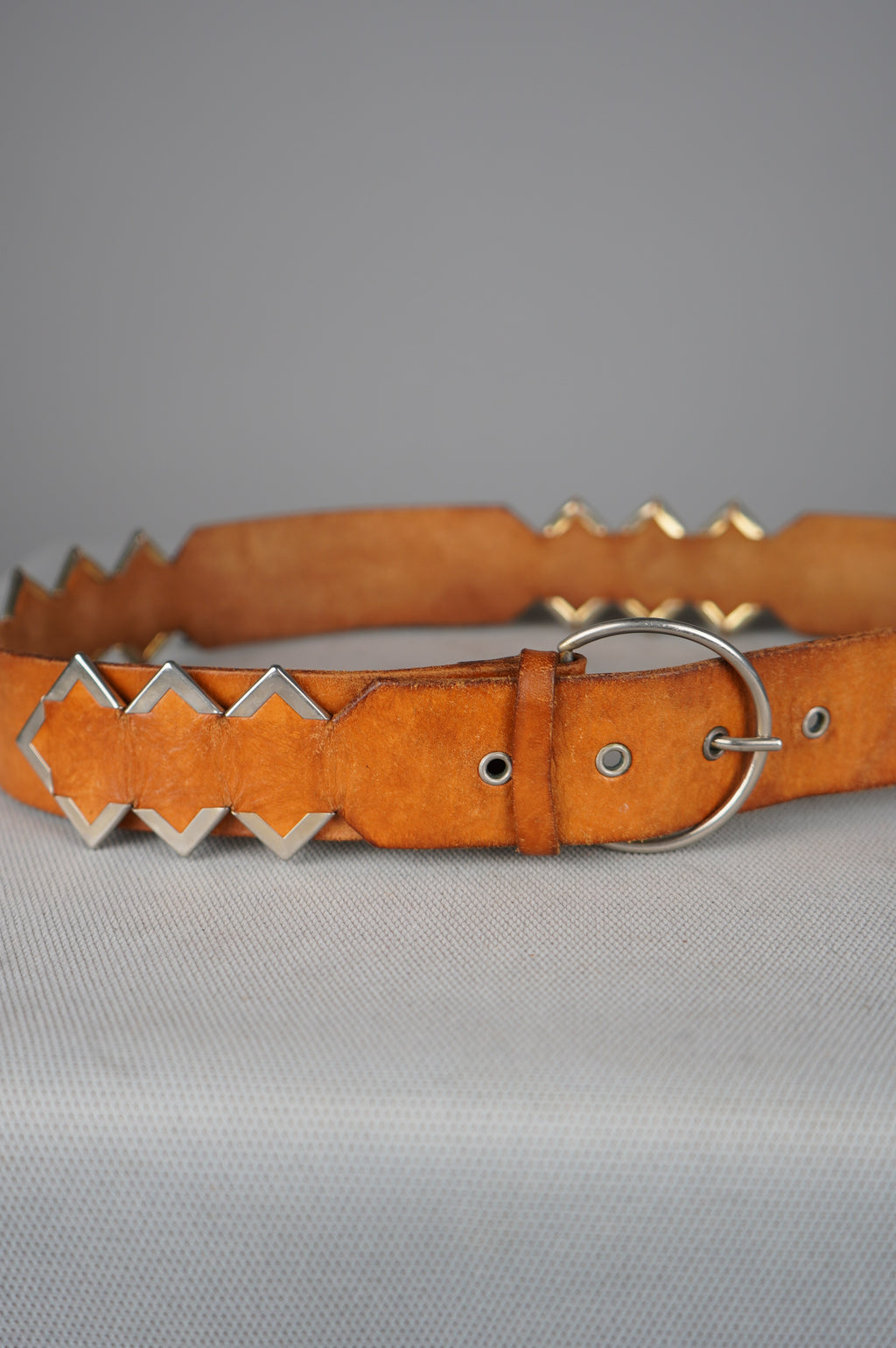 Cintura vintage in vera pelle