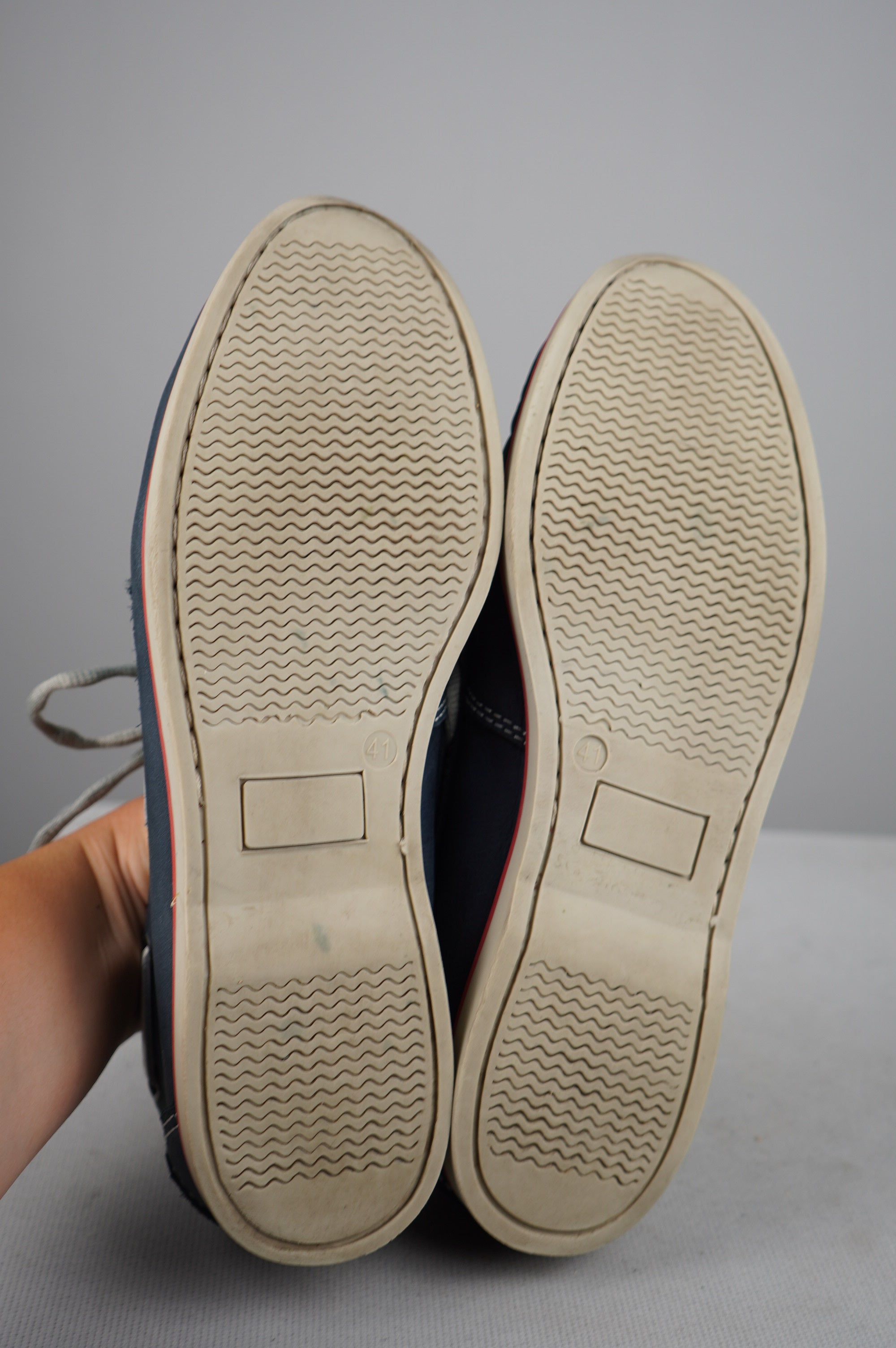Scarpe da barca in vera pelle n 41