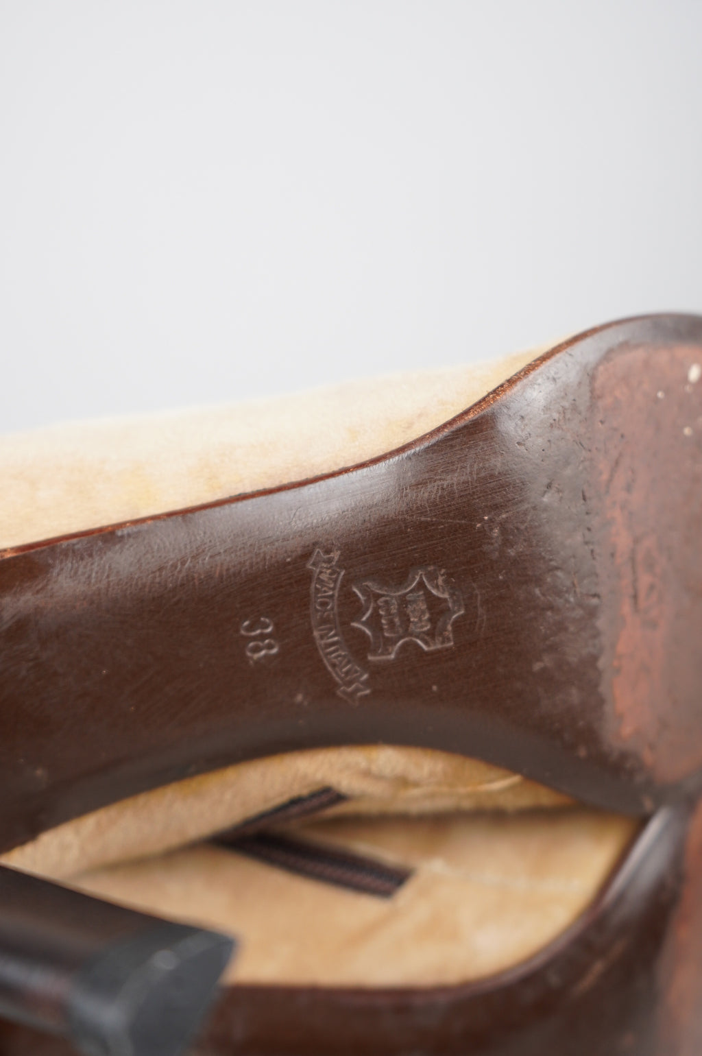 Stivali vintage in vera pelle scamosciata n 38