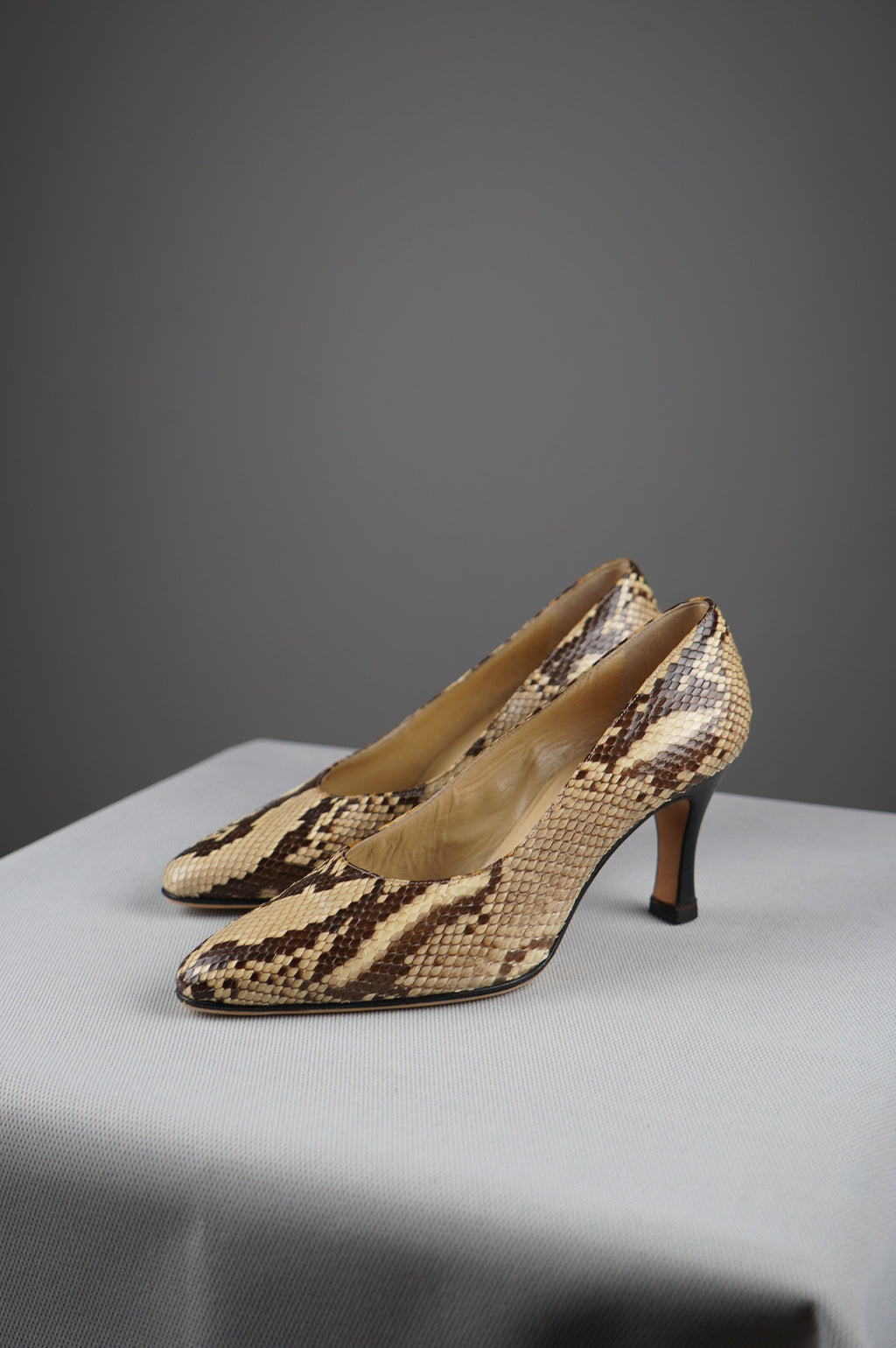 Tacchi in vera pelle di pitone n 36,5