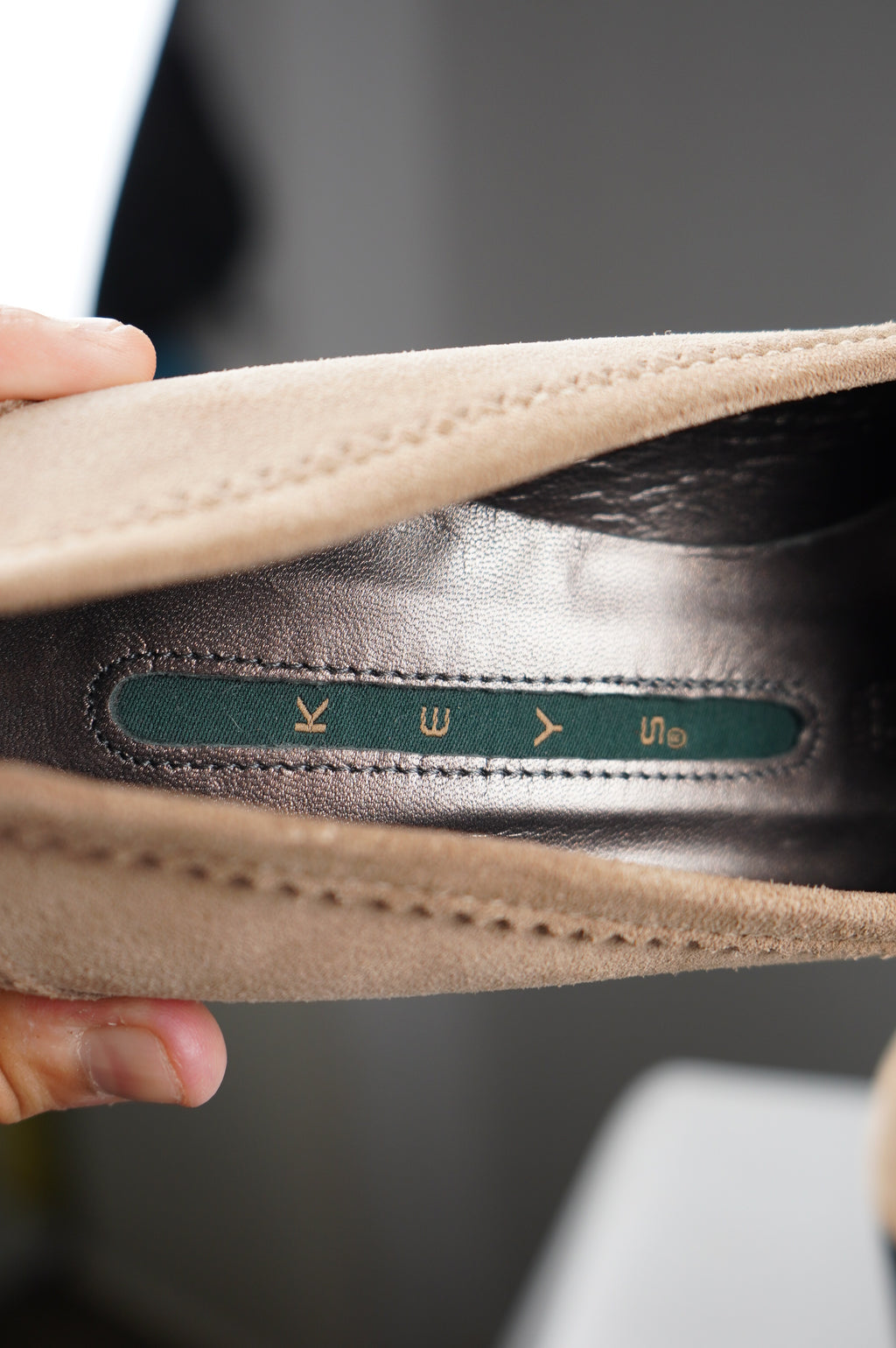 Tacchi vintage in vera pelle scamosciata n 39