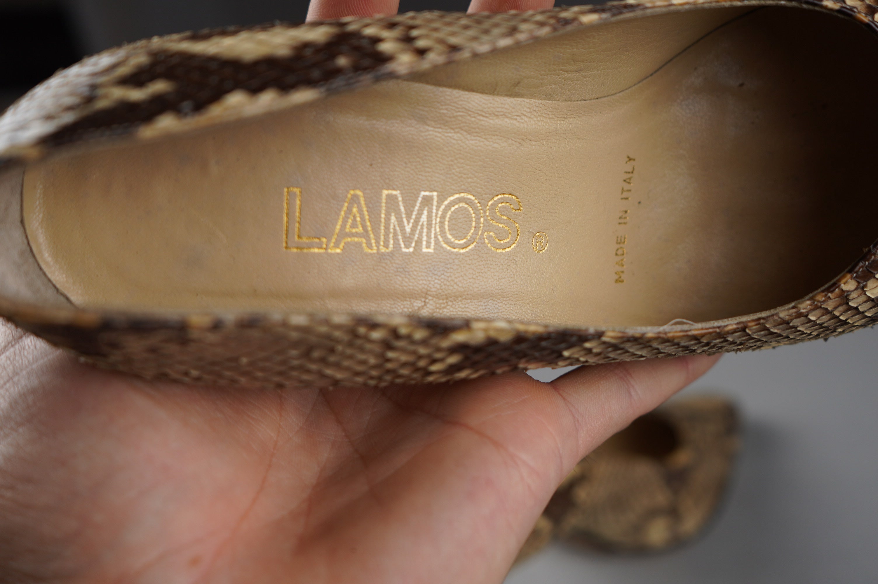 Tacchi in vera pelle di pitone n 36,5