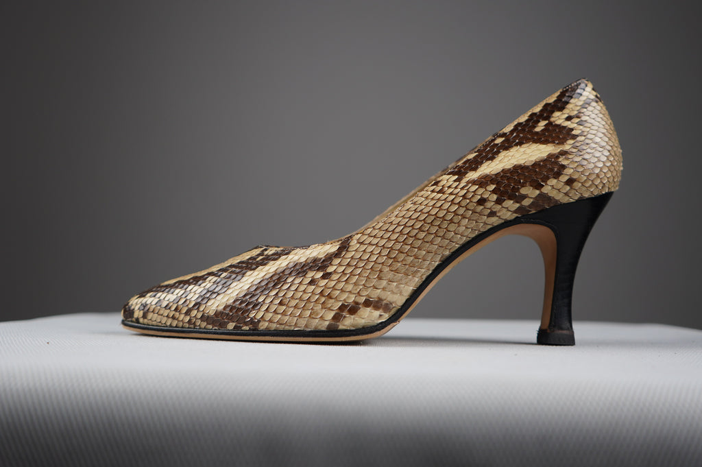 Tacchi in vera pelle di pitone n 36,5